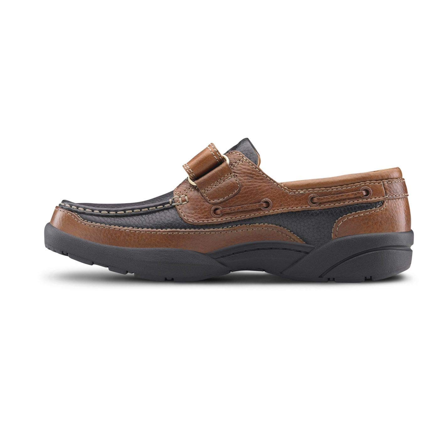 Dr. Comfort Mike Men's Therapeutic Diabetic Extra Depth Shoes - Chestnut/Black - Comfortable Walking Shoes for Diabetics with Swollen Feet - Perfect for Daily Wear, Work & Outdoor Activities