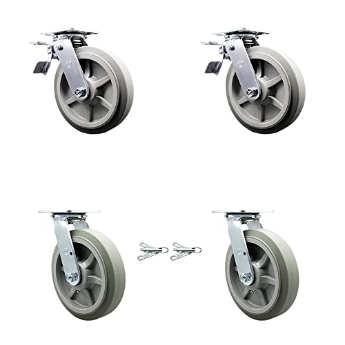 4 Swivel w/2 Lock Brakes & 2 w/Swivel Locks