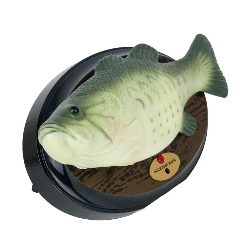 WEESEY Singing Fish Toy - Lifelike Artificial Fish with Board, Interactive Novelty Toy for Kids, Halloween Decorations & Prank Gifts (Green, 1pc) - Perfect for Parties, Home Decor & Fun Gags
