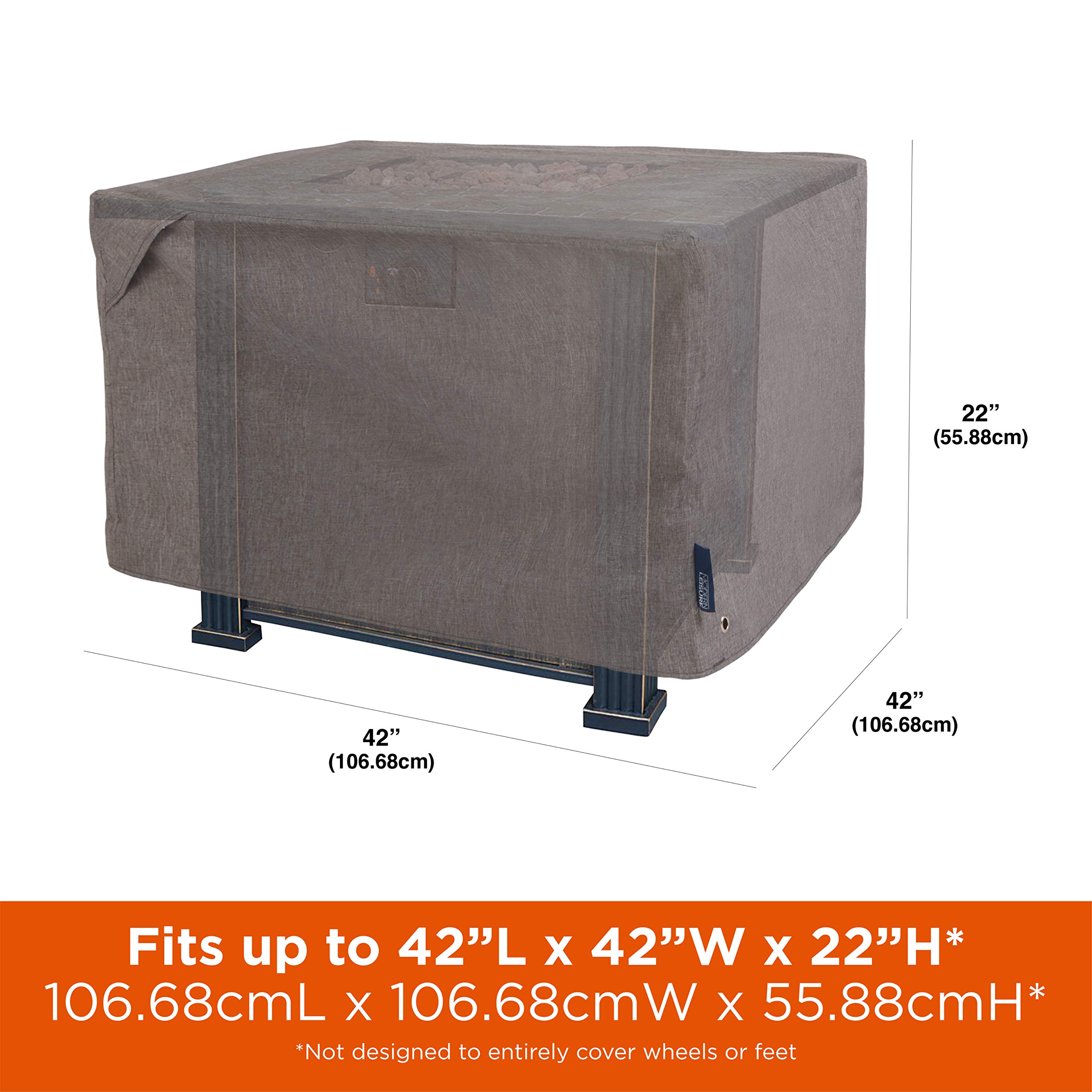 **Heavy-Duty Waterproof Fire Pit Table Cover - 42