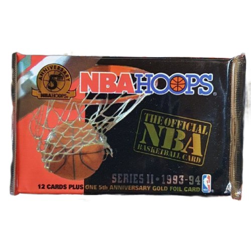 1993-94 NBA Hoops Series 2 Basketball Trading Cards - Unopened Pack - Perfect for Collectors, Sports Memorabilia & Gift Giving