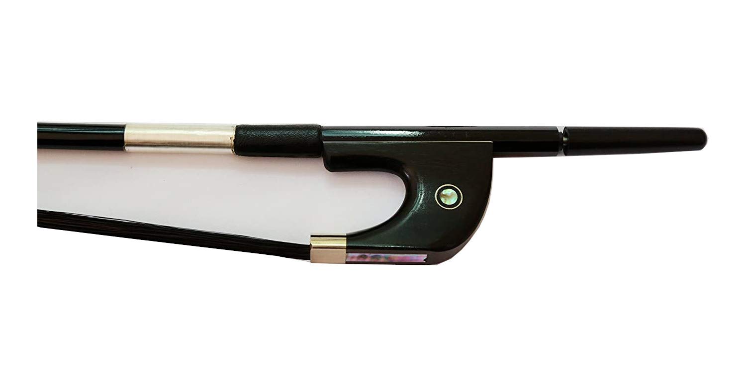 Vio Music® Carbon Fiber Upright Bass Bow with Natural Black Horsehair - German Style 1/4 Size for Orchestral & Jazz Performances | Professional Double Bass Bow for Musicians & Students