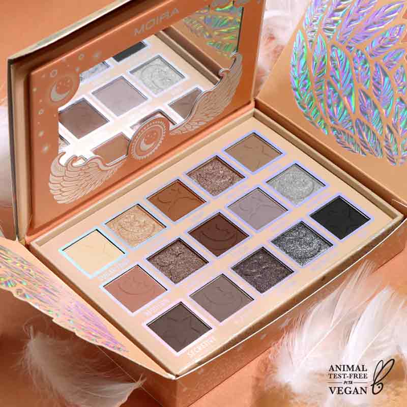 MOIRA Endless Moonlight Pressed Pigment Eyeshadow Palette - 18 Vibrant Colors, Long-Lasting & Blendable - Perfect for Day to Night Makeup Looks, Party & Special Occasions