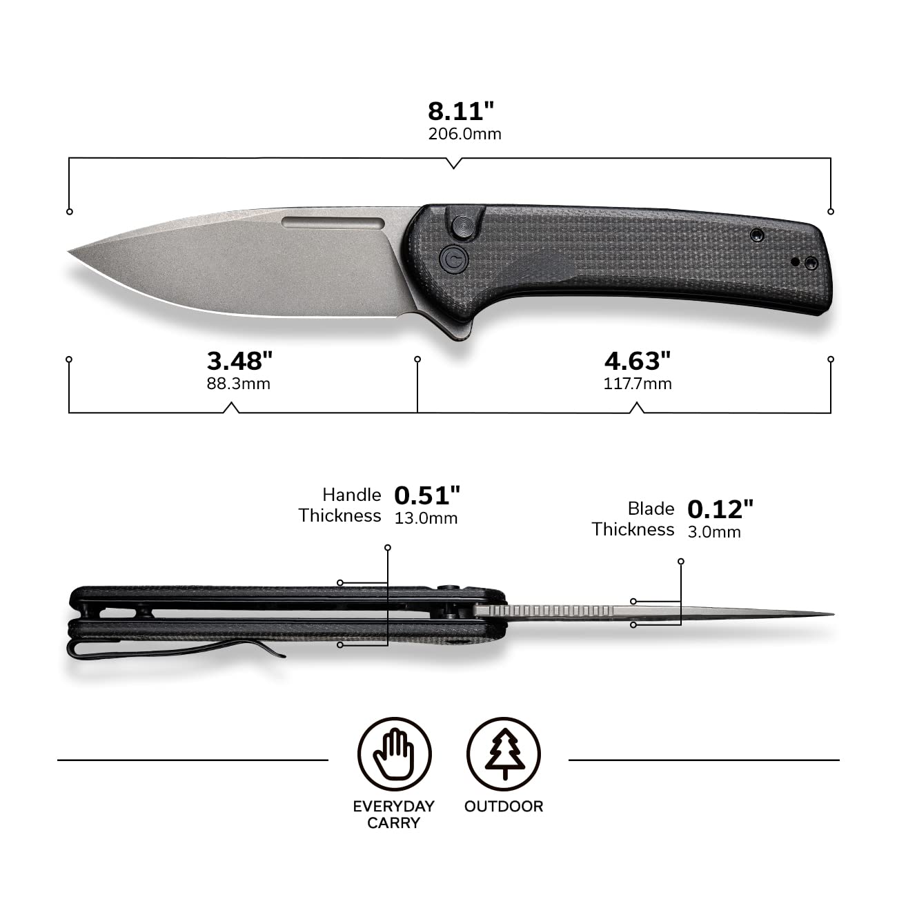 CIVIVI Conspirator Folding Knife & Baklash Bundle - Premium EDC Pocket Knife Set for Outdoor, Camping, Hiking & Everyday Carry