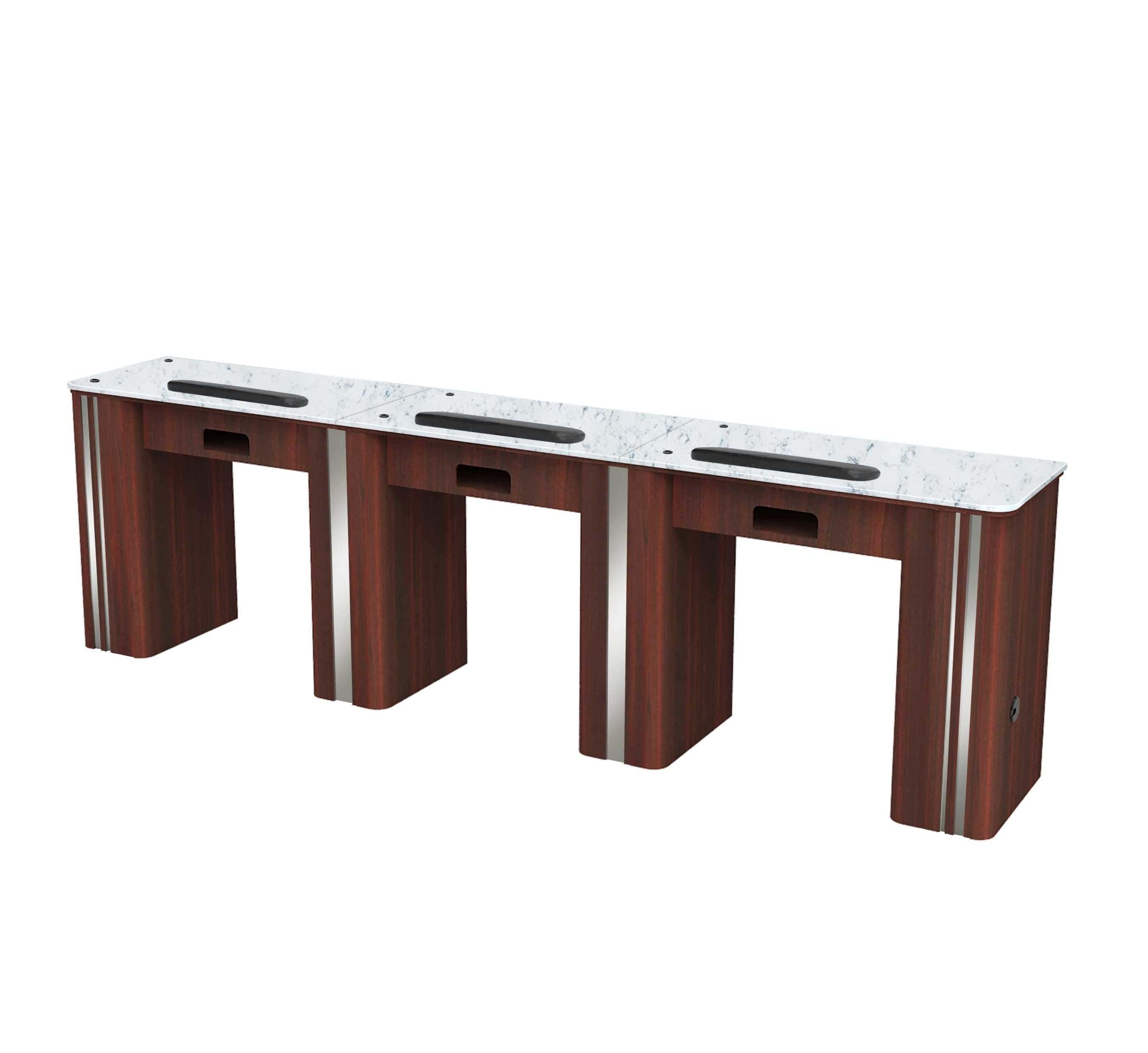 AVON I Triple Manicure Table - Professional 3-in-1 Nail Salon Station with Storage | Perfect for Home & Professional Nail Technicians | Ideal for Manicures, Pedicures & Nail Art