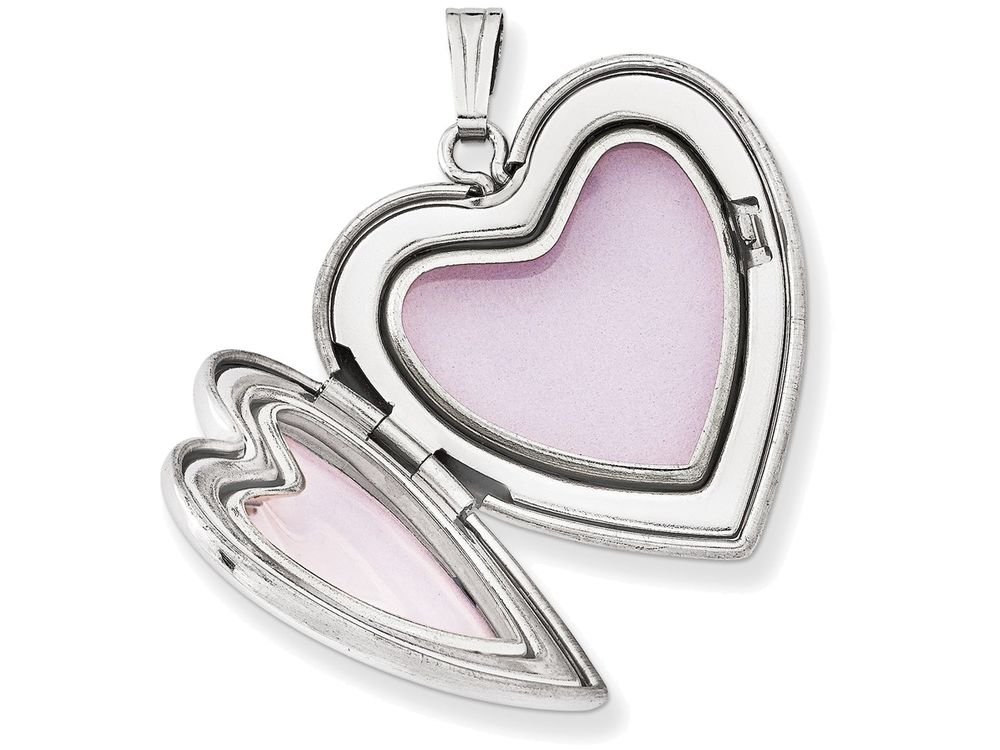 FJC Finejewelers Sterling Silver 24mm Double Heart Locket Necklace - Perfect for Valentine's Gifts, Anniversary Presents & Romantic Occasions