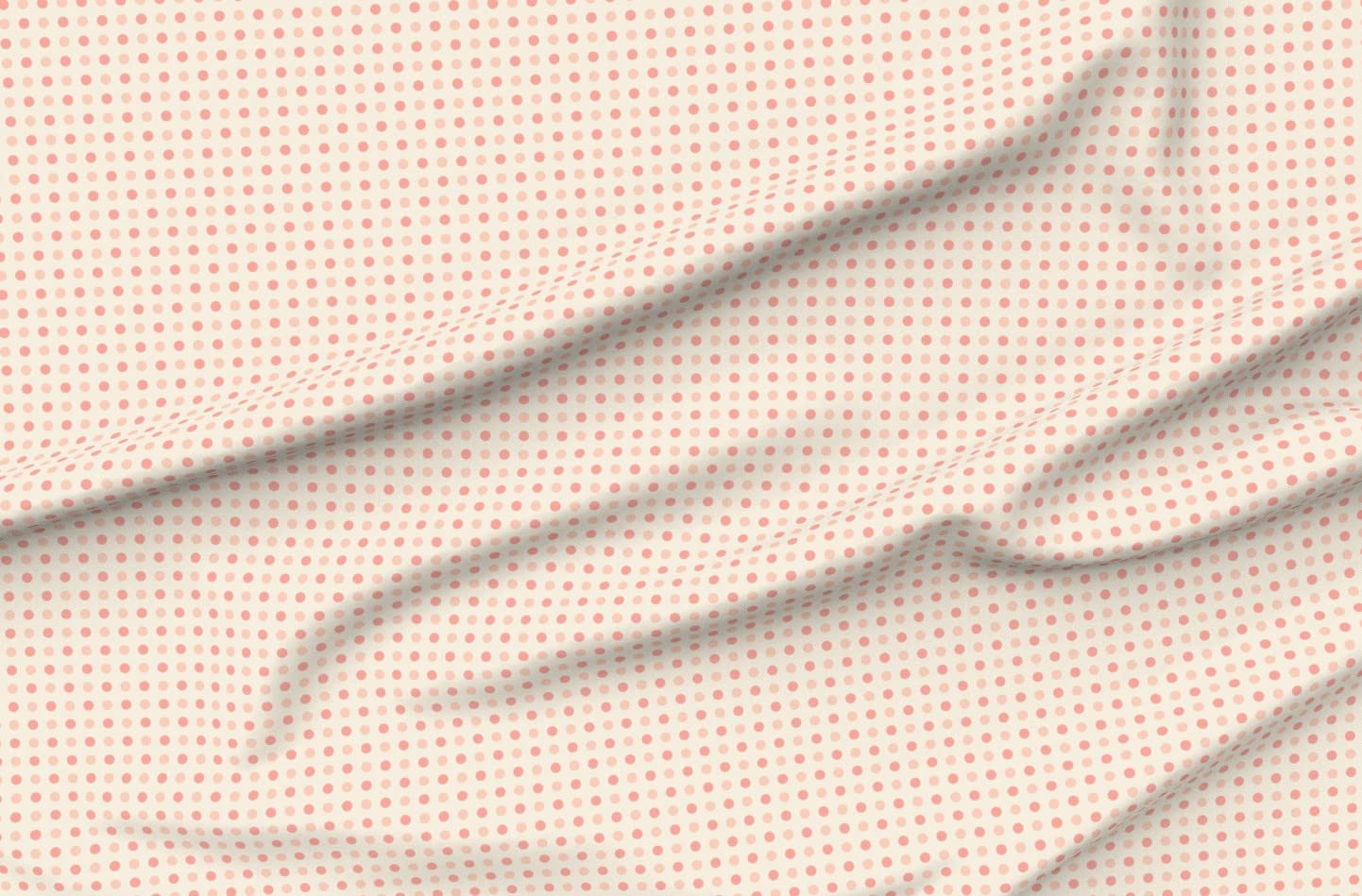 Peach Pink Dots Ivory Printed Minky Fabric by The Yard - Soft Plush Material for Sewing Baby Blankets, Quilt Backing & DIY Projects - Perfect for Nursery Decor, Swaddles & Cozy Home Crafts