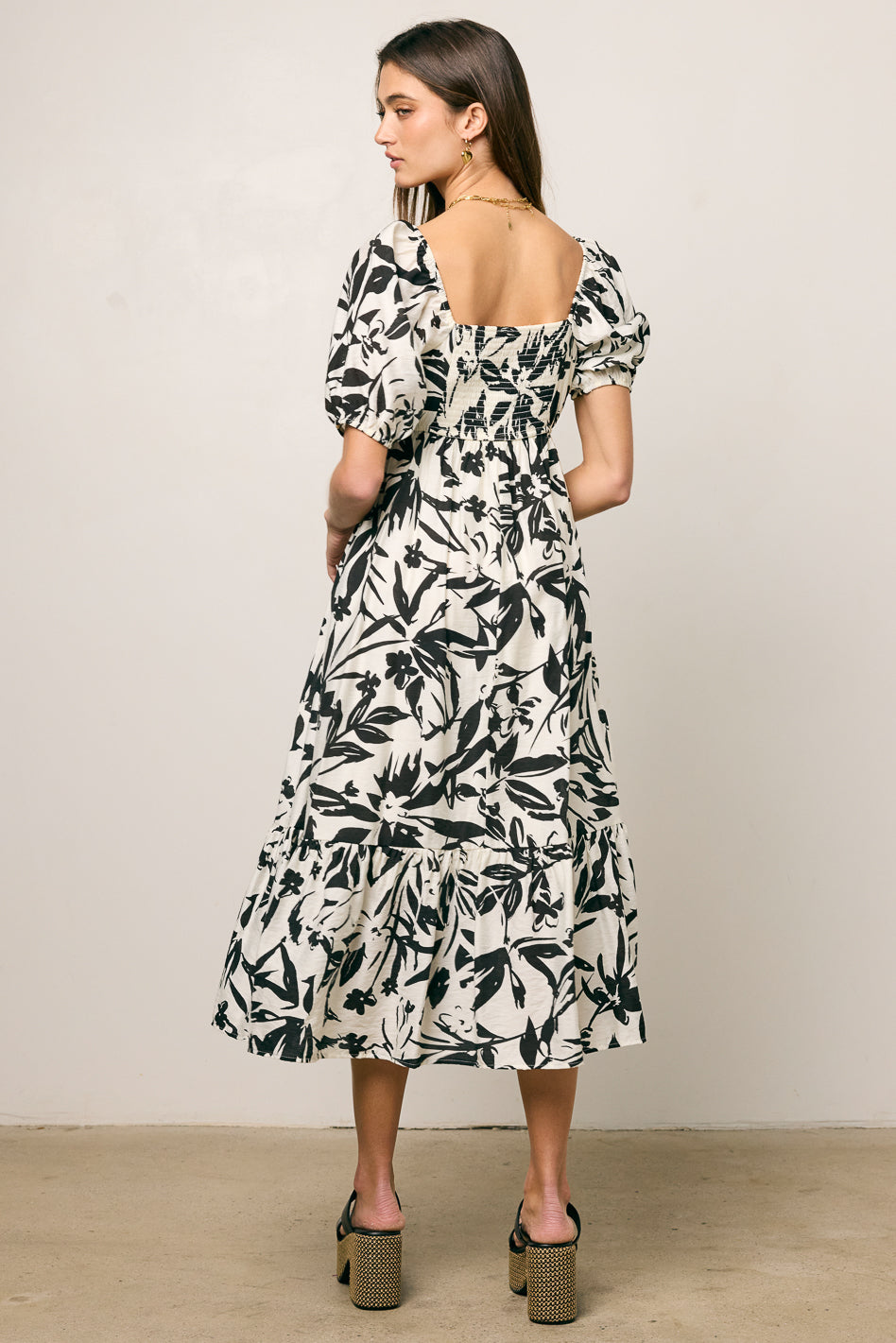 Dorris Pleated Midi Dress for Women - Flowy A-Line Skirt Dress with Pockets, Elegant Office & Party Wear, Perfect for Work, Date Night & Special Occasions