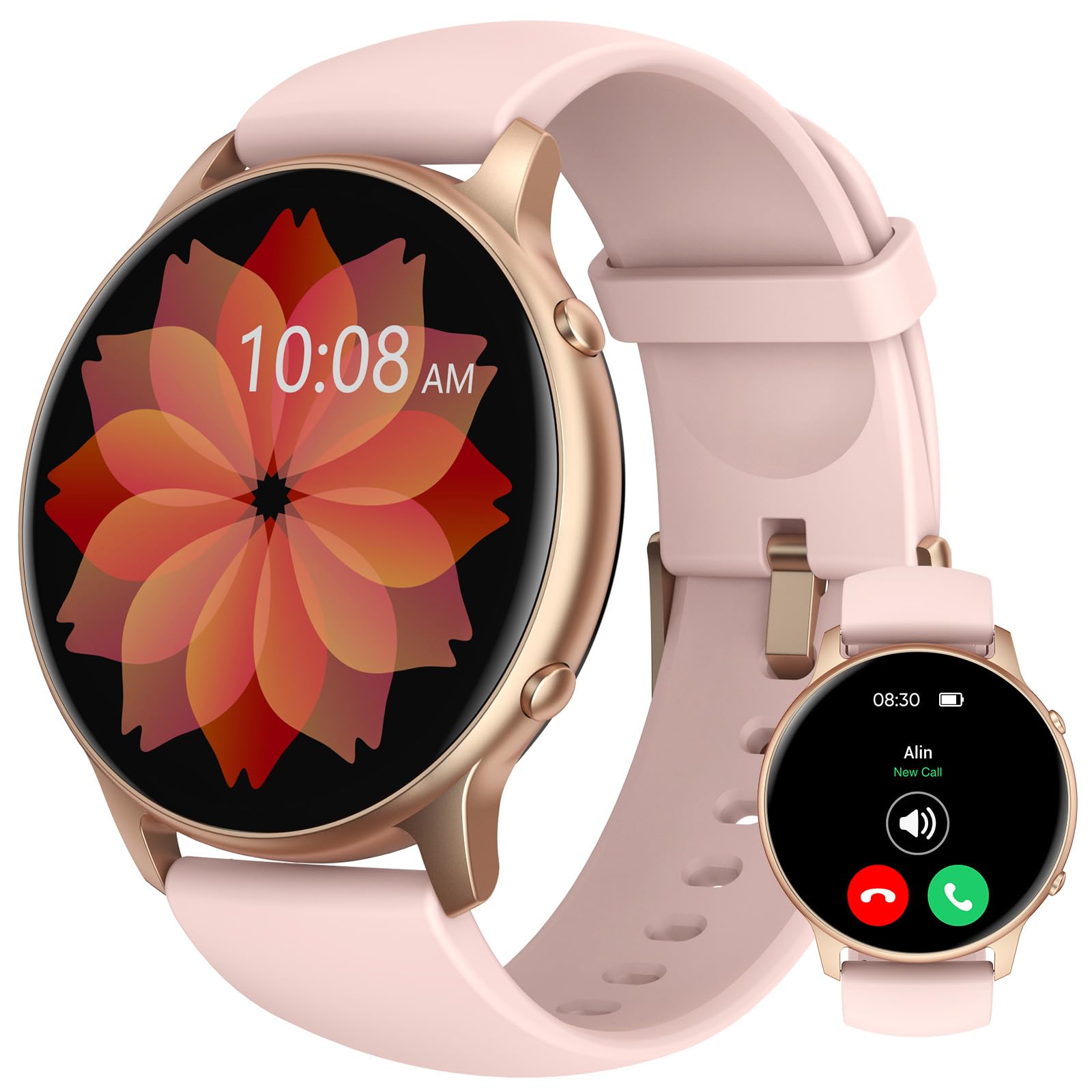 Smart Watches for Women - 1.32'' Touch Screen Fitness Watch with Step Counter, SpO2, Heart Rate & Sleep Monitor, IP68 Waterproof Activity Tracker for iOS & Android - Perfect for Workouts, Running & Daily Health Tracking