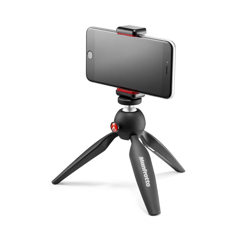 Manfrotto Pixi Mini Tripod with Universal Phone Clamp - Compact Portable Tripod Stand for iPhone, Samsung & Smartphones - Perfect for Vlogging, Travel & Outdoor Photography