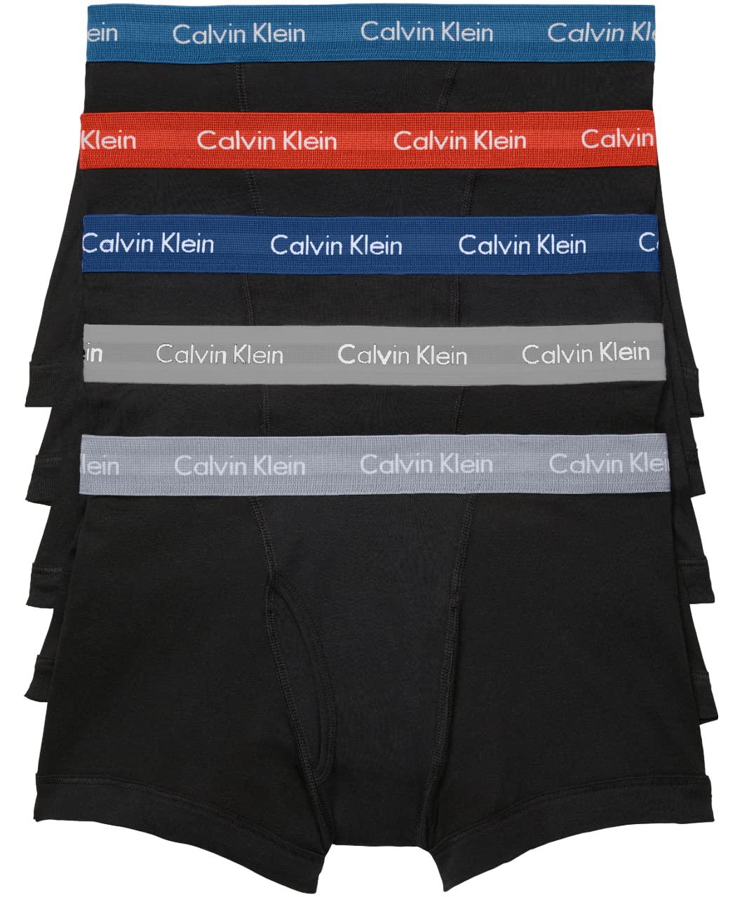Calvin Klein Men's Cotton Classics 5-Pack Underwear Trunks - Soft Breathable Boxer Briefs for Everyday Comfort & Active Lifestyle