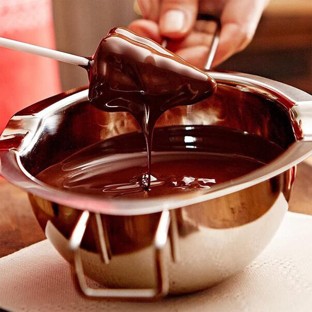 Premium Emilio Double Boiler Stainless Steel - Professional Chocolate & Candy Making Set for Home Bakers & Chefs - Perfect for Melting, Tempering & Cooking Sauces