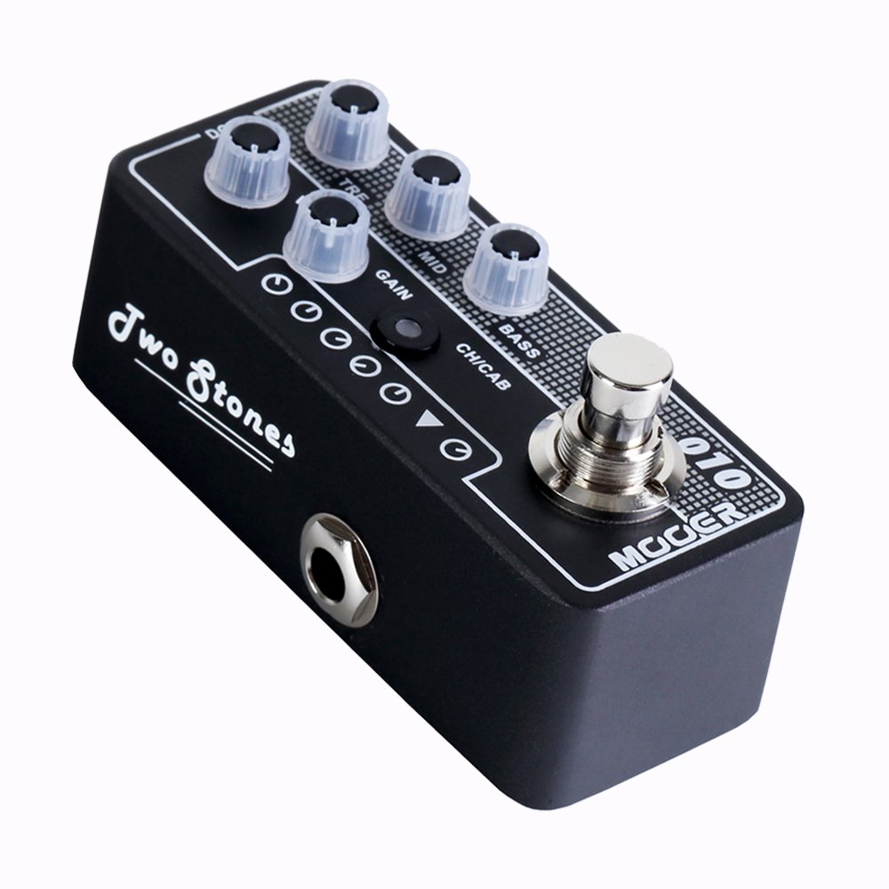 MOOER 010 Two Stone Guitar Digital Preamp Pedal - Professional Multi-Effects Processor for Electric Guitar, Bass & Acoustic - Perfect for Live Performances, Studio Recording & Home Practice