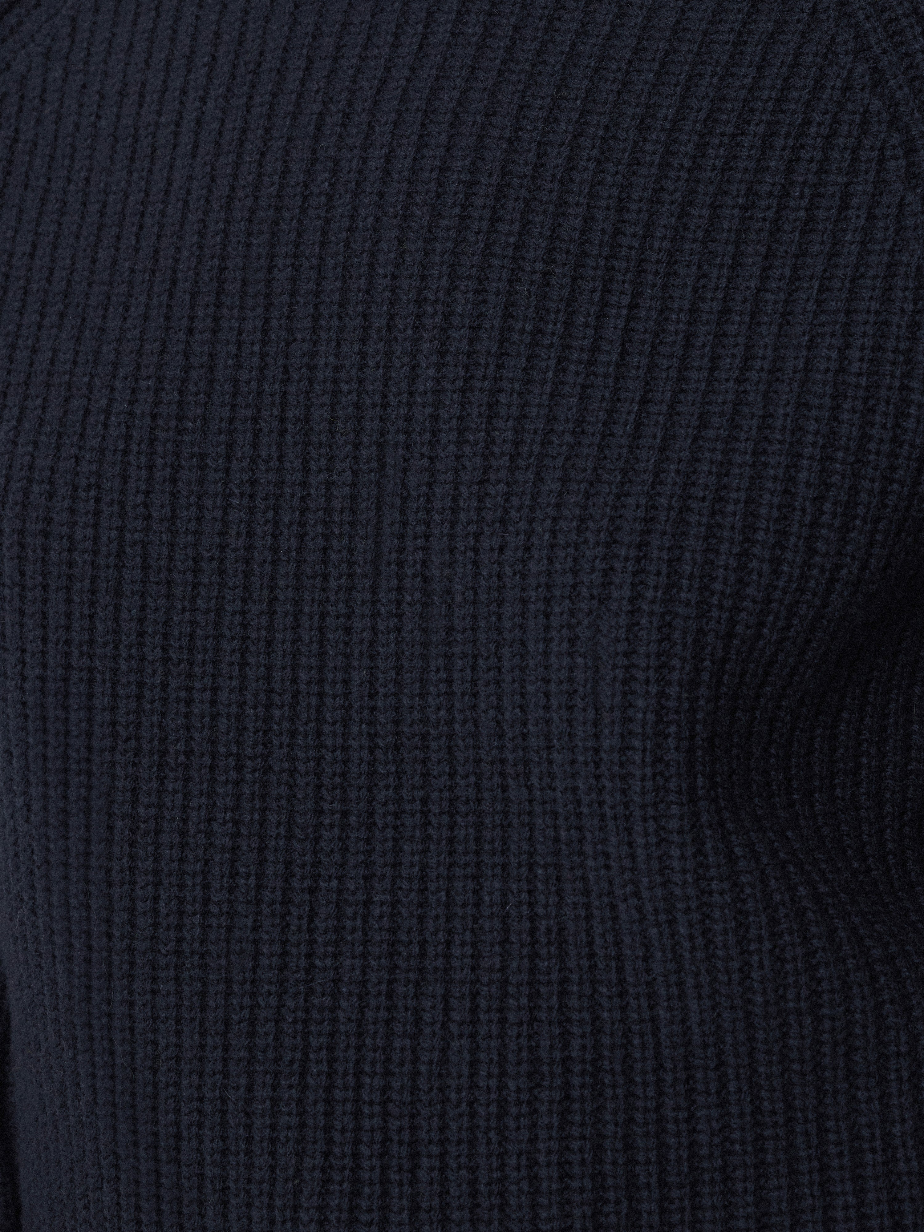 Premium Merino Wool Fisherman's Rib Jumper Sweater - Navy Blue | Warm Winter Knitwear for Men & Women | Perfect for Outdoor Activities & Casual Wear