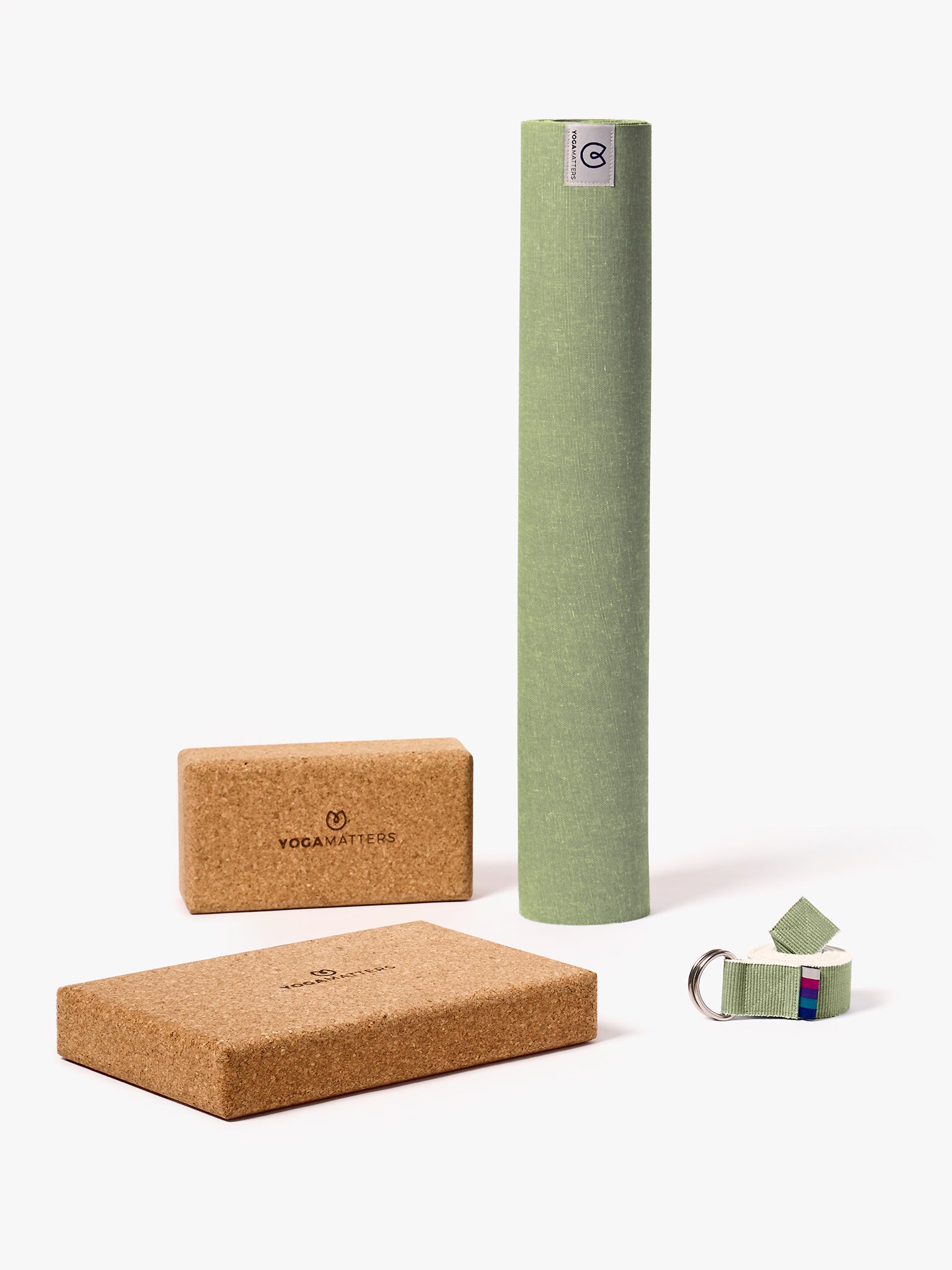 Eco-Friendly Yoga Kit for Beginners - Non-Slip Mat, Blocks & Strap - Perfect for Home, Studio & Travel Yoga Practice