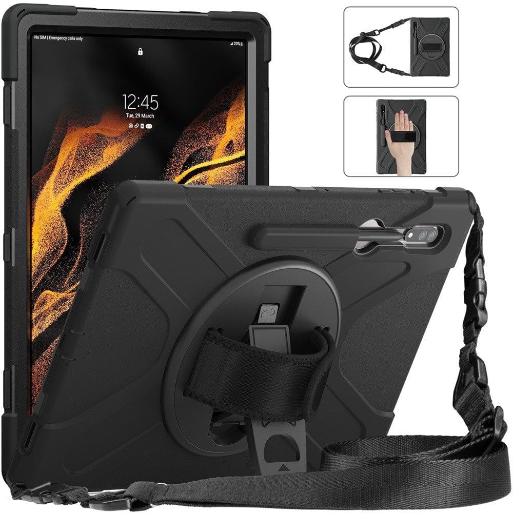 Samsung S8 Ultra Shoulder and Hand Strap Case - Durable Protective Cover with Adjustable Strap for Tablet - Perfect for Travel, Work, and Outdoor Activities