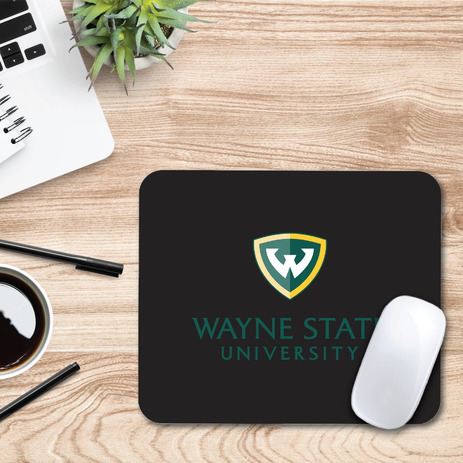 Wayne State University Mouse Pad - Classic Black Fabric Gaming & Office Desk Mat for Computers, Laptops - Perfect for Work, Study & Gaming Setup