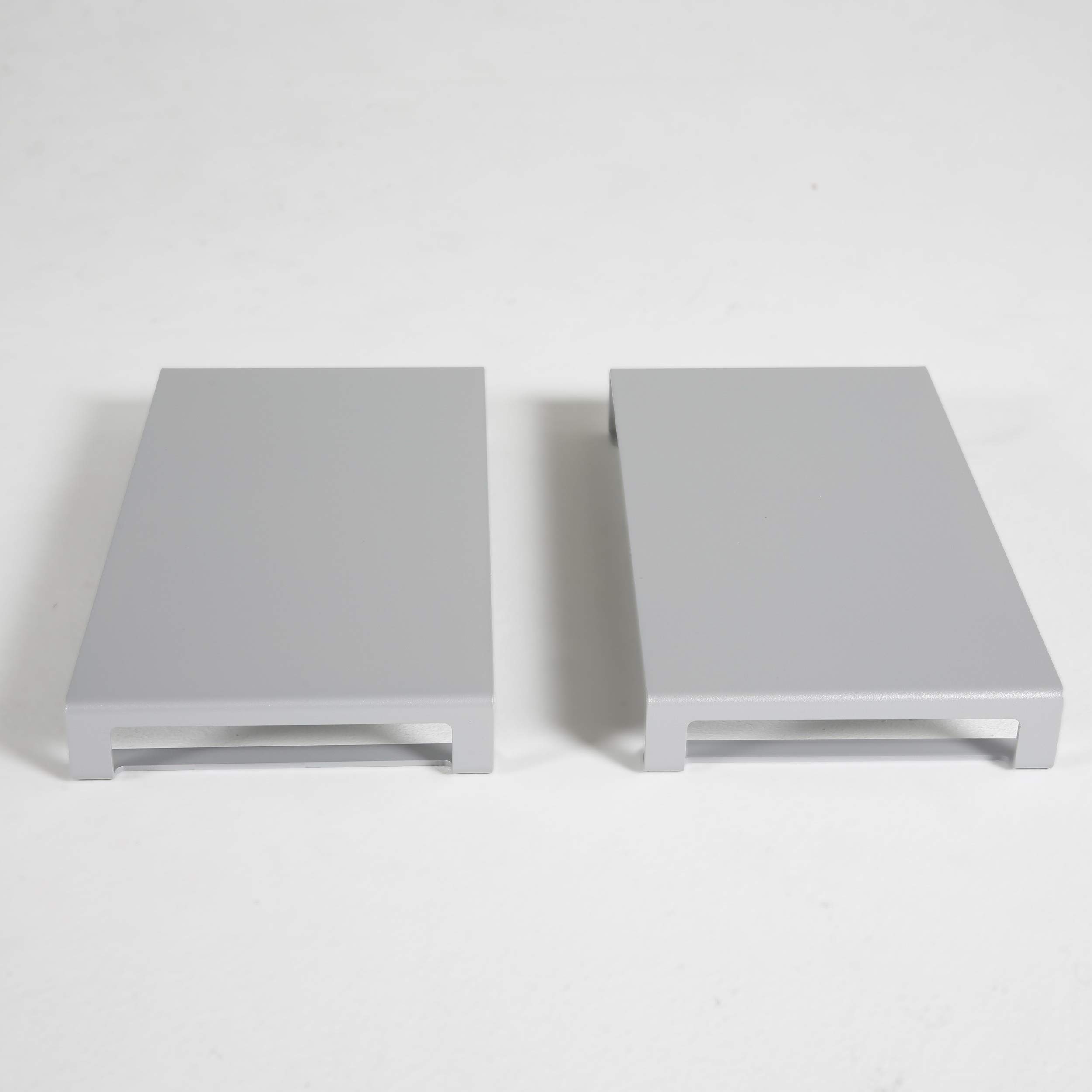 Universal Monitor Stand with 31 lbs Capacity - Heavy Duty Aluminum Desk Shelf Organizer for Office & Home - Space Saving TV Stand & Computer Accessories (Gray, 2 Pack) - Perfect for Workspace Organization & Multi-Screen Setups