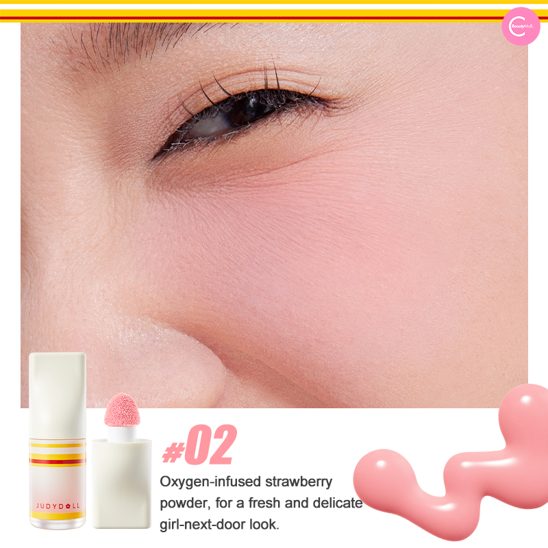 Judy Doll Active Series Liquid Blush - Long Lasting & Buildable Cheek Color for a Natural Flush - Perfect for Everyday Makeup & Special Occasions