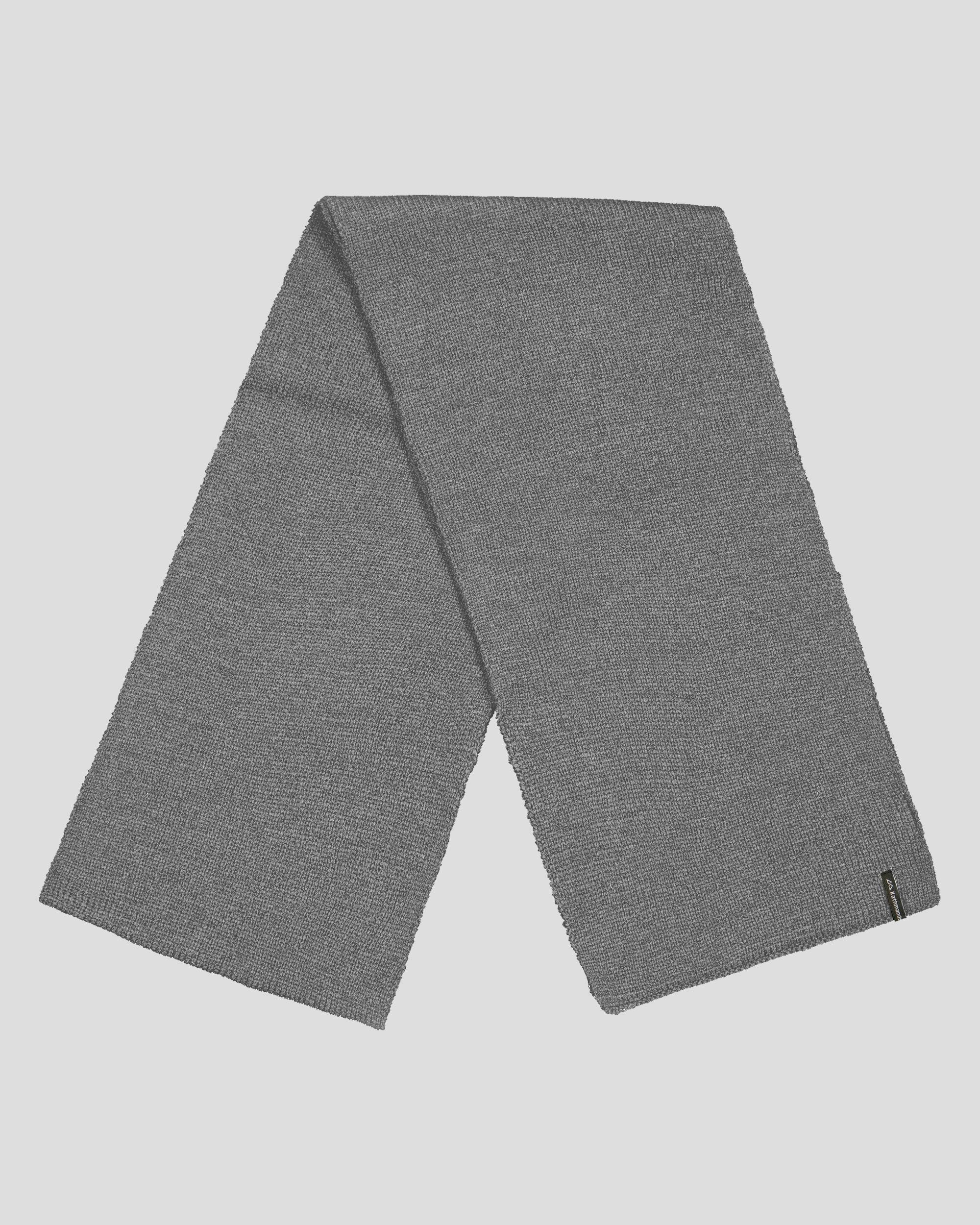 Premium Fyfe Scarf - Soft Mid Grey Marle Wool Blend Wrap for Women & Men - Perfect for Winter Fashion, Outdoor Activities & Travel Accessories