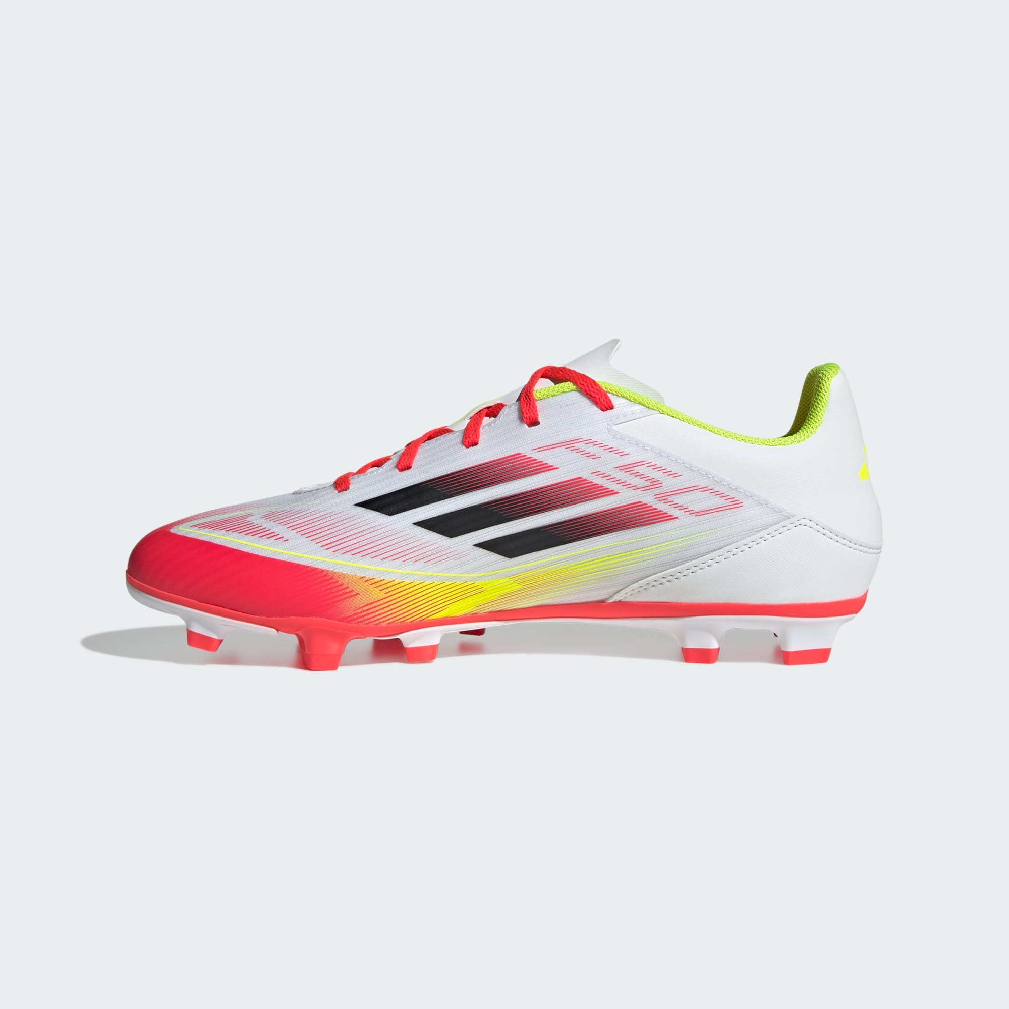 Adidas Men's F50 P4 Club White/Black/Red Studded Football Cleats - Lightweight Soccer Shoes for Training & Matches