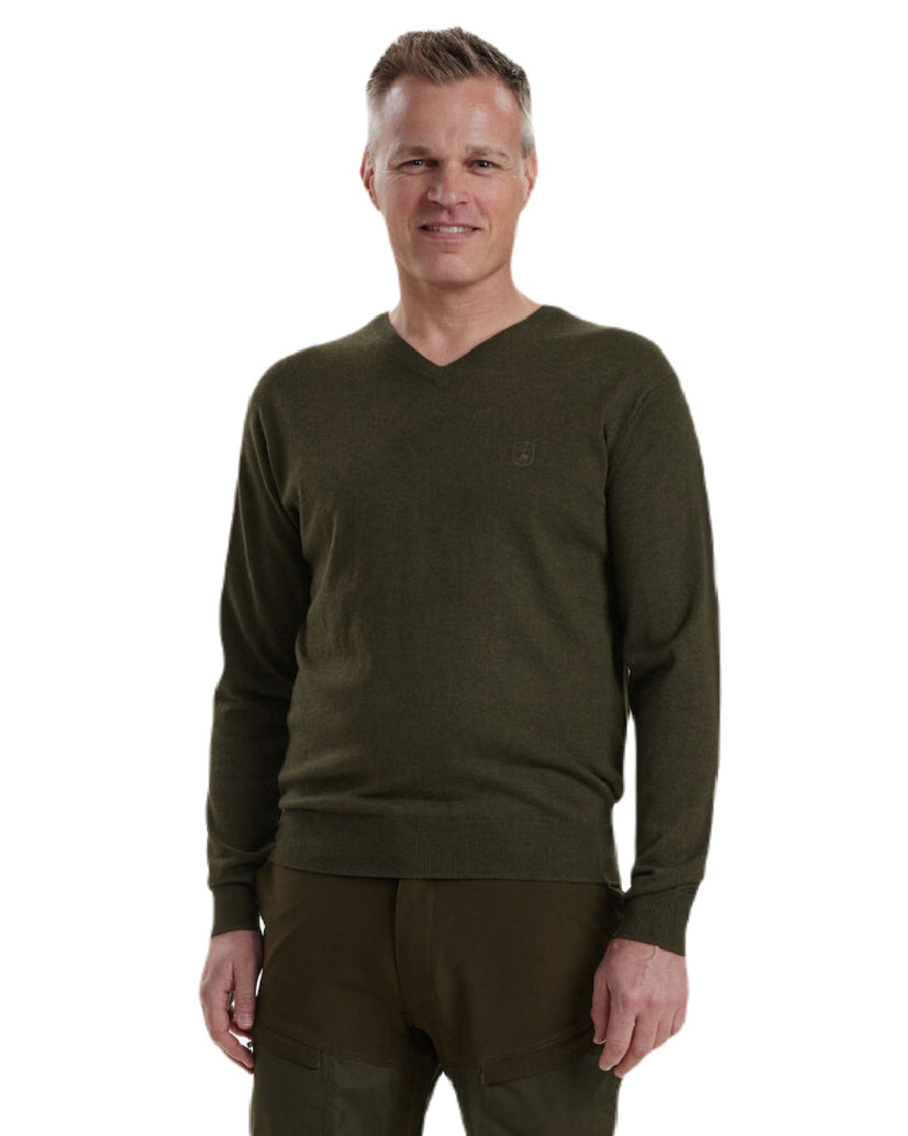 Deerhunter Kingston Knit V-Neck Sweater for Men - Soft Casual Pullover for Fall & Winter - Perfect for Office, Dating & Outdoor Activities