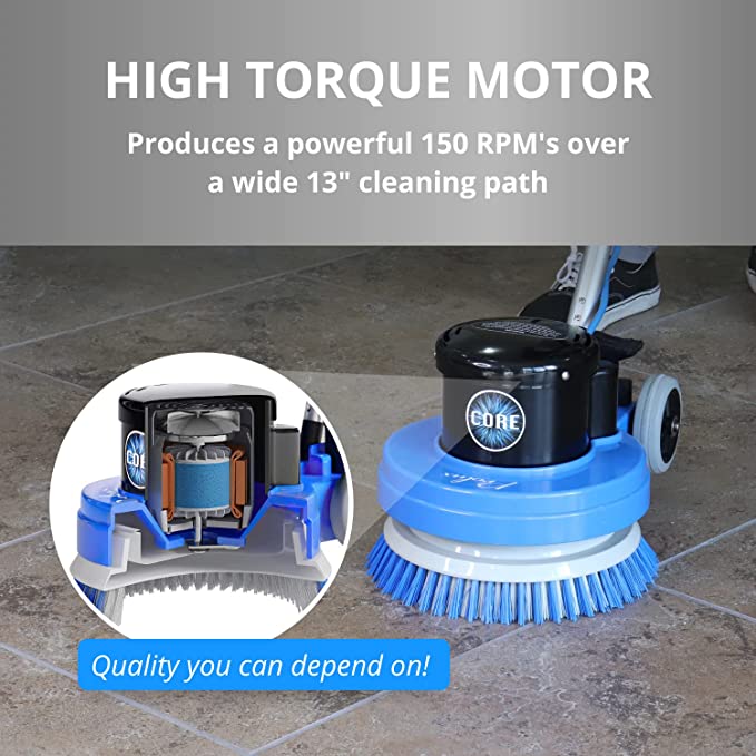 Prolux Core 13 Heavy Duty Commercial Floor Polisher & Buffer Machine with 5 Pads - Ideal for Hardwood, Tile & Concrete Floor Cleaning & Polishing