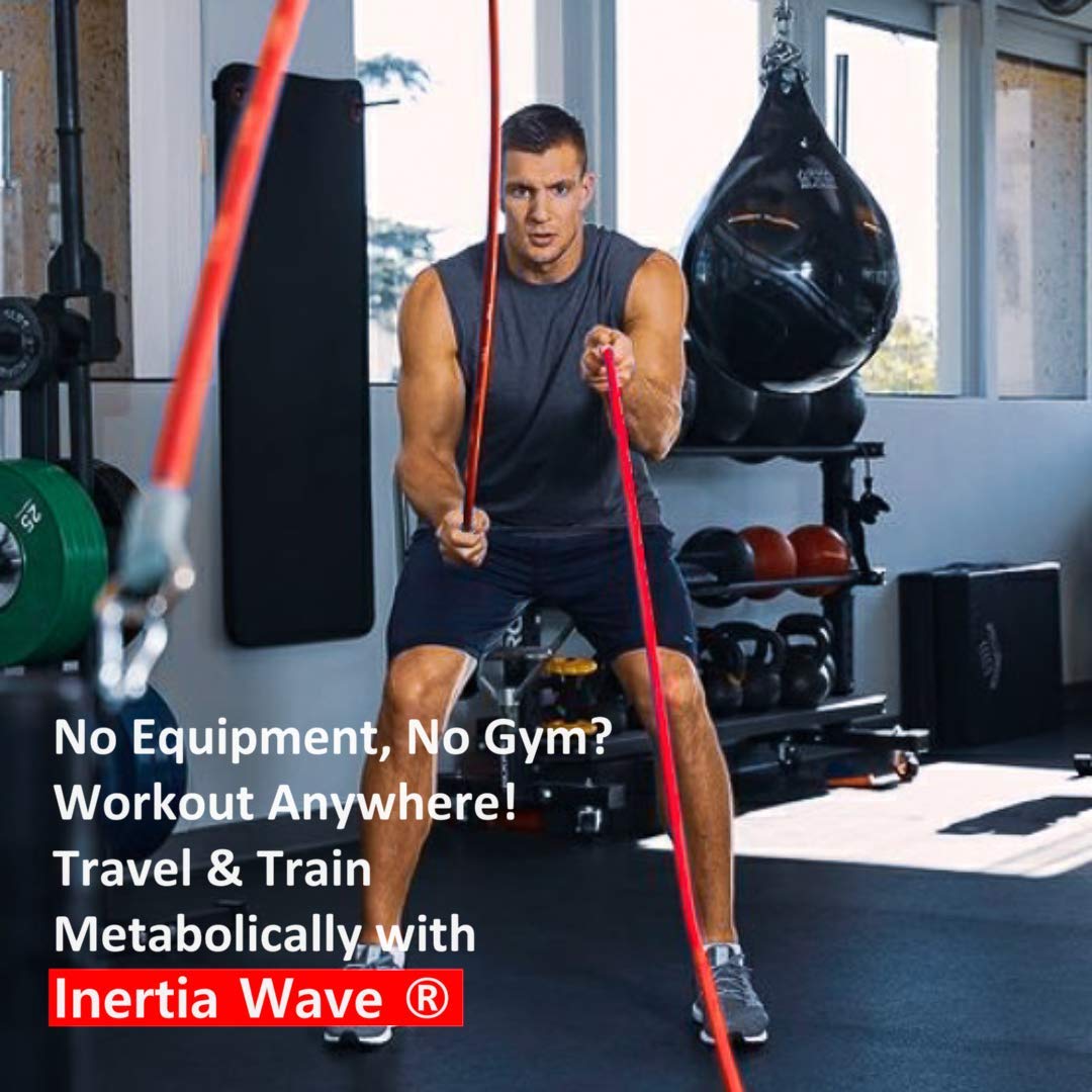 Gronk Fitness Inertia Wave - Dynamic Rubber Battle Ropes Alternative for Home Gym Workouts | Maximize Calorie Burn & Full Body Training | Best for Abs, Arms, and Cardio | Perfect for HIIT, Strength Training, and Weight Loss