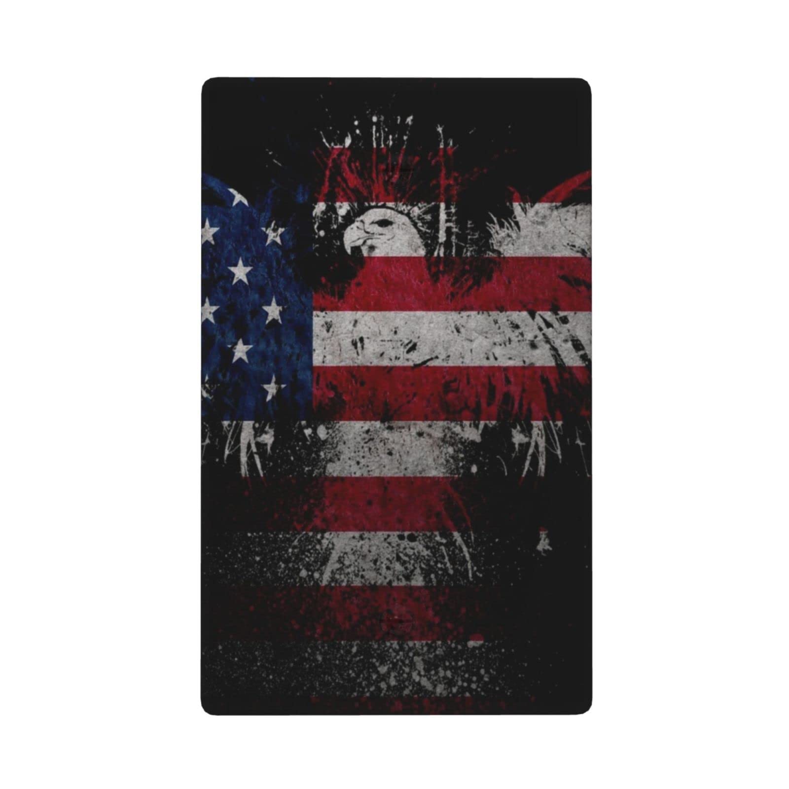 American Flag Decorative Light Switch Cover - Eagle Design One Gang Blank Outlet Plate - Perfect for Patriotic Home Decor & Bedroom, Living Room, Office
