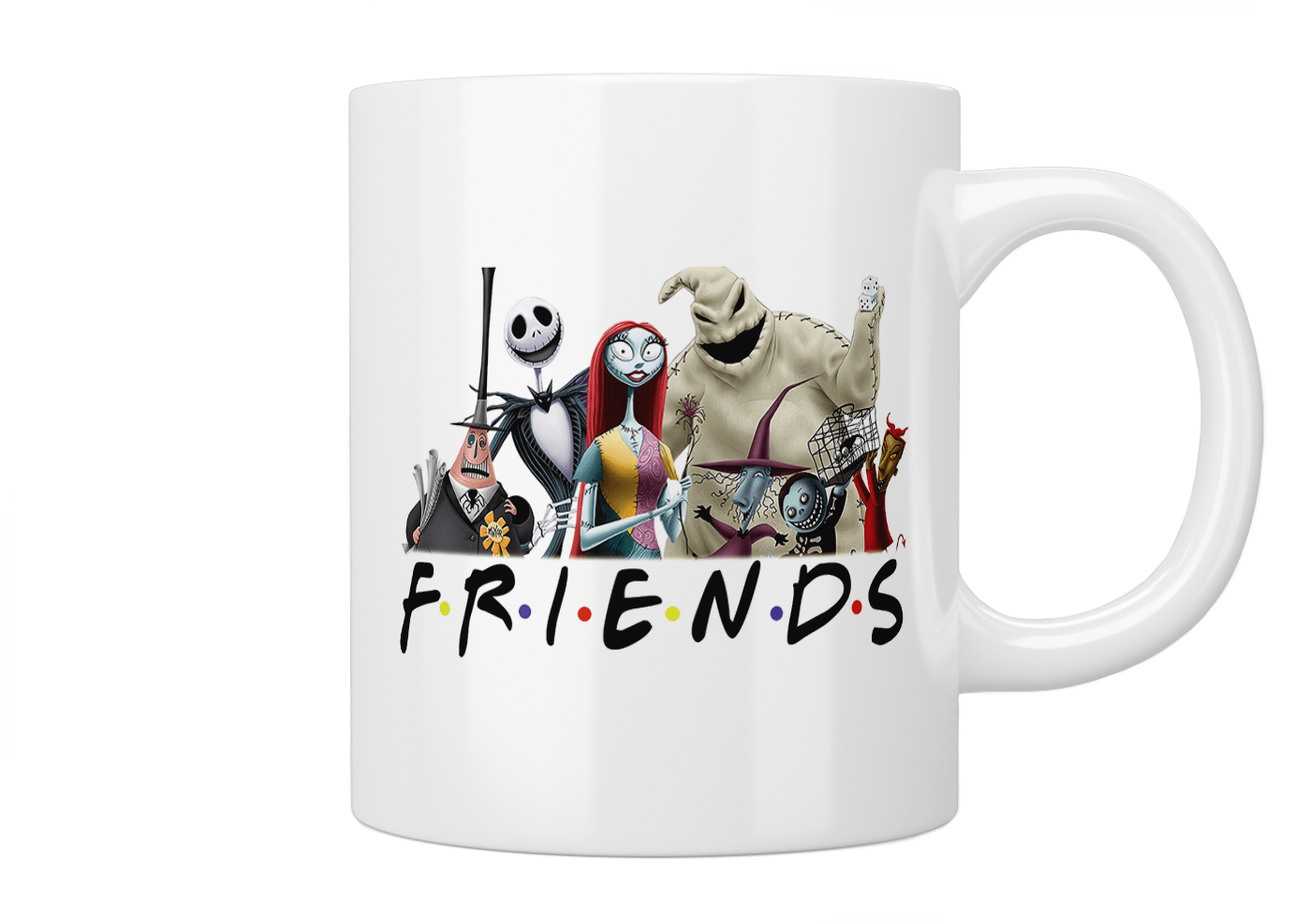 Nightmare Before Christmas Inspired Coffee Mug - Jack Skellington & Sally Design - Perfect for Hot Drinks, Gifts, and Halloween Decor