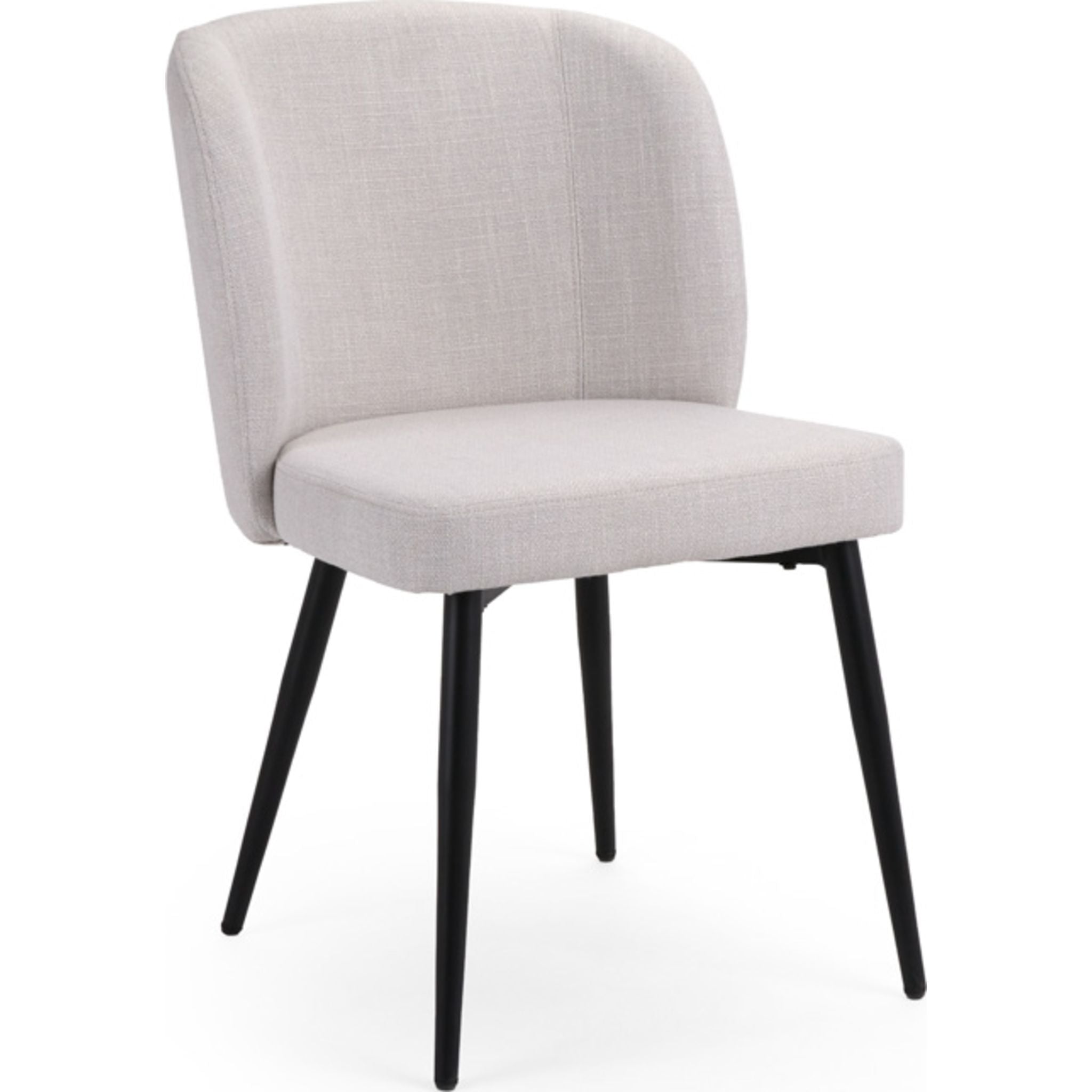 Barclay Side Chair - Light Grey Upholstered Dining Chair with Wooden Legs (102810) - Perfect for Kitchen, Dining Room, and Office Spaces