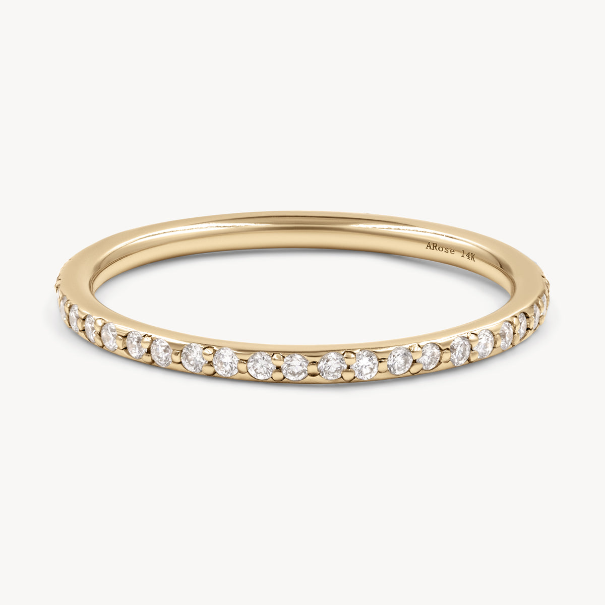Diamond Stackable Eternity Bands for Women - 14K Gold Wedding Rings Set - Perfect for Anniversary, Engagement & Everyday Elegance