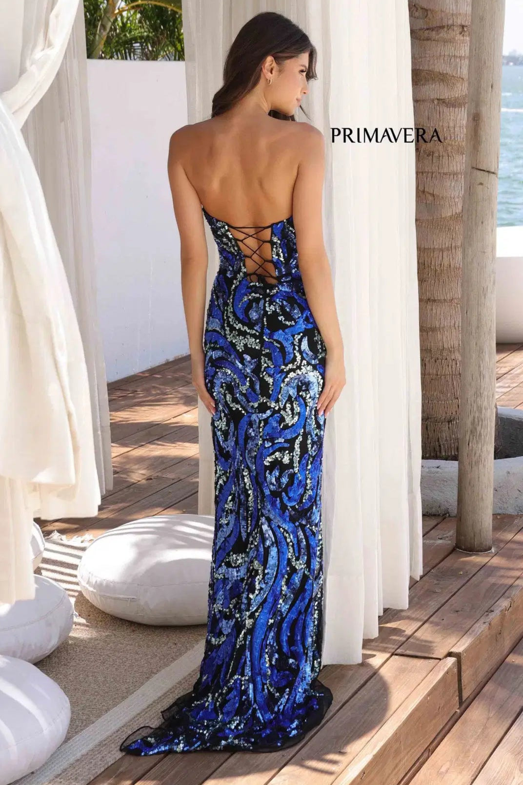 Primavera Strapless Fitted Long Beaded Gown - Elegant Formal Dress for Prom, Evening Gala & Special Occasions