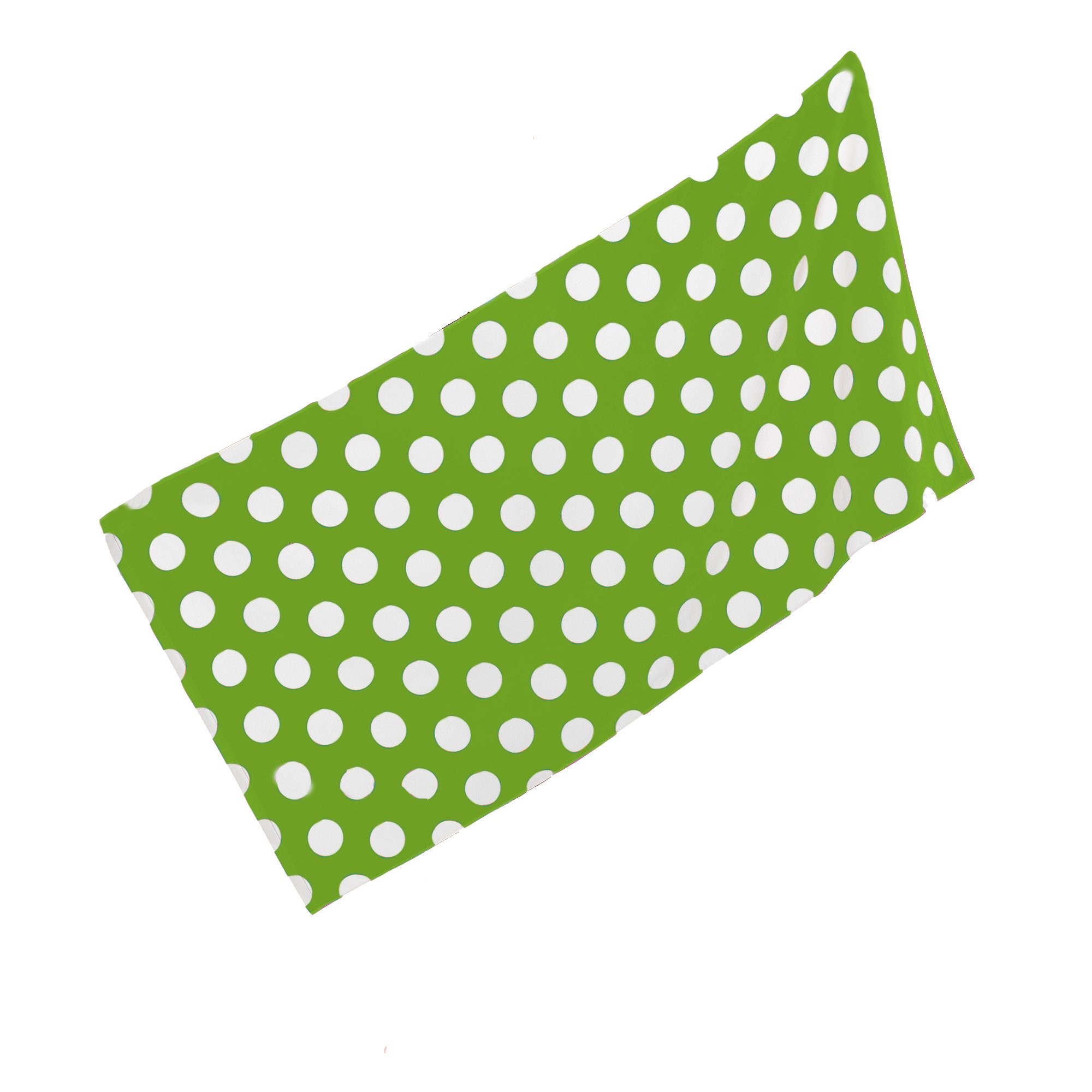 BY LORA Premium Terry Cotton Spa & Beach Towel - Soft Absorbent Polka Dot Design in Apple Green - Perfect for Poolside, Yoga, Gym & Travel