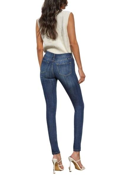 Kancan Women's Mid Rise Super Skinny Jeans - Stretch Denim Pants for Women, High Waist Slim Fit Jeans (KKC7085LOH) | Perfect for Casual Wear, Night Out & Everyday Fashion