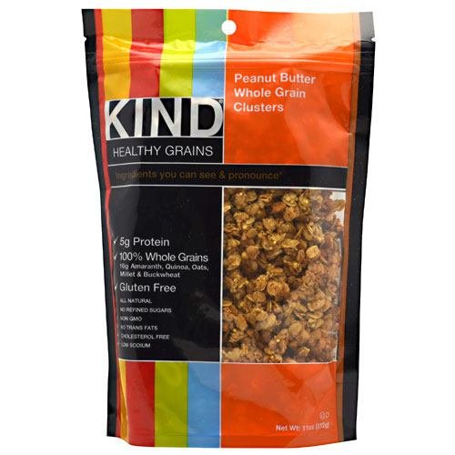 Organic Peanut Butter Clusters - Whole Grain Snack Bags for Healthy On-the-Go Snacking, Hiking & Office Breaks