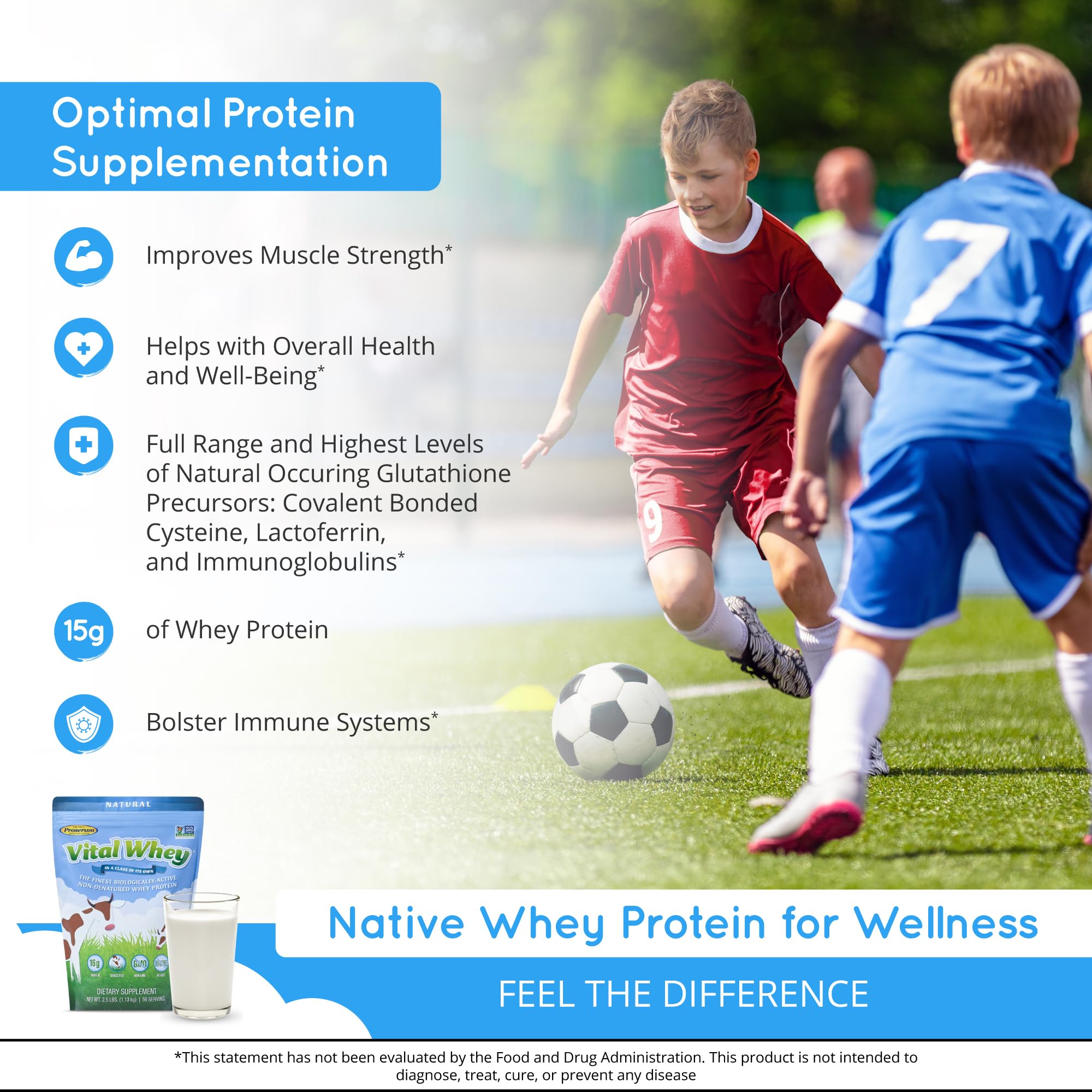Grass-Fed Whey Protein Powder - 2.5lbs (56 Servings) | 15g Protein Per Serving | Natural Flavor | Supports Immune Vitality & Muscle Recovery | Clean Holistic Nutrition for Fitness, Weight Loss & Post-Workout Recovery