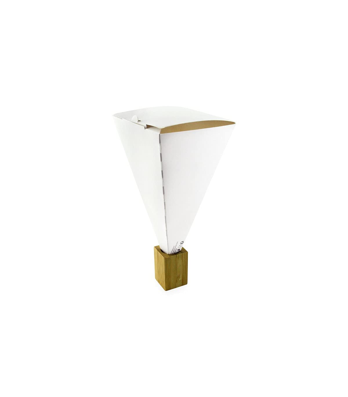 PacknWood 210SCONE 3.5 x 3.5 Inch White Closable Snack Cone - Perfect for Parties, Movie Nights, and Snack Serving