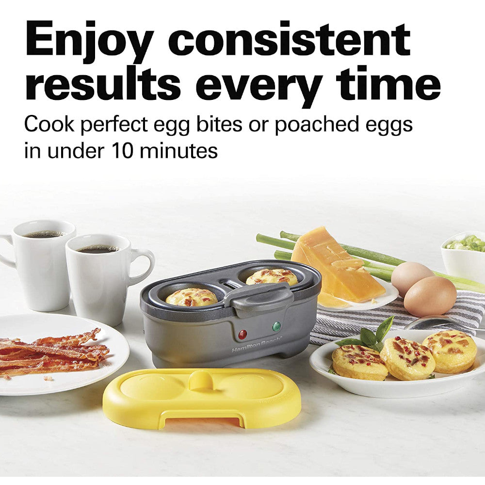Hamilton Beach Egg Bites Maker 25505C - Electric Egg Cooker for Keto & Protein Bites - Perfect for Breakfast Meal Prep & Healthy Snacks