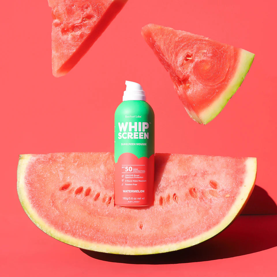 WhipScreen™ SPF 50 Sunscreen Mousse - Lightweight Watermelon Scented Sun Protection for Face & Body | Perfect for Beach, Pool & Outdoor Activities