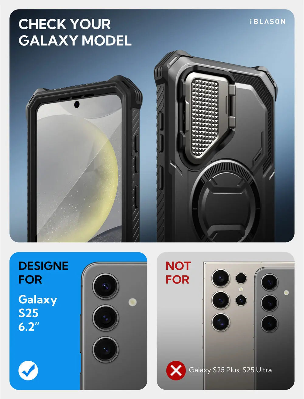 BLASON Armorbox Full Body Protective Case for Samsung Galaxy S25 - Shockproof & Drop Protection - Perfect for Outdoor, Travel & Daily Use