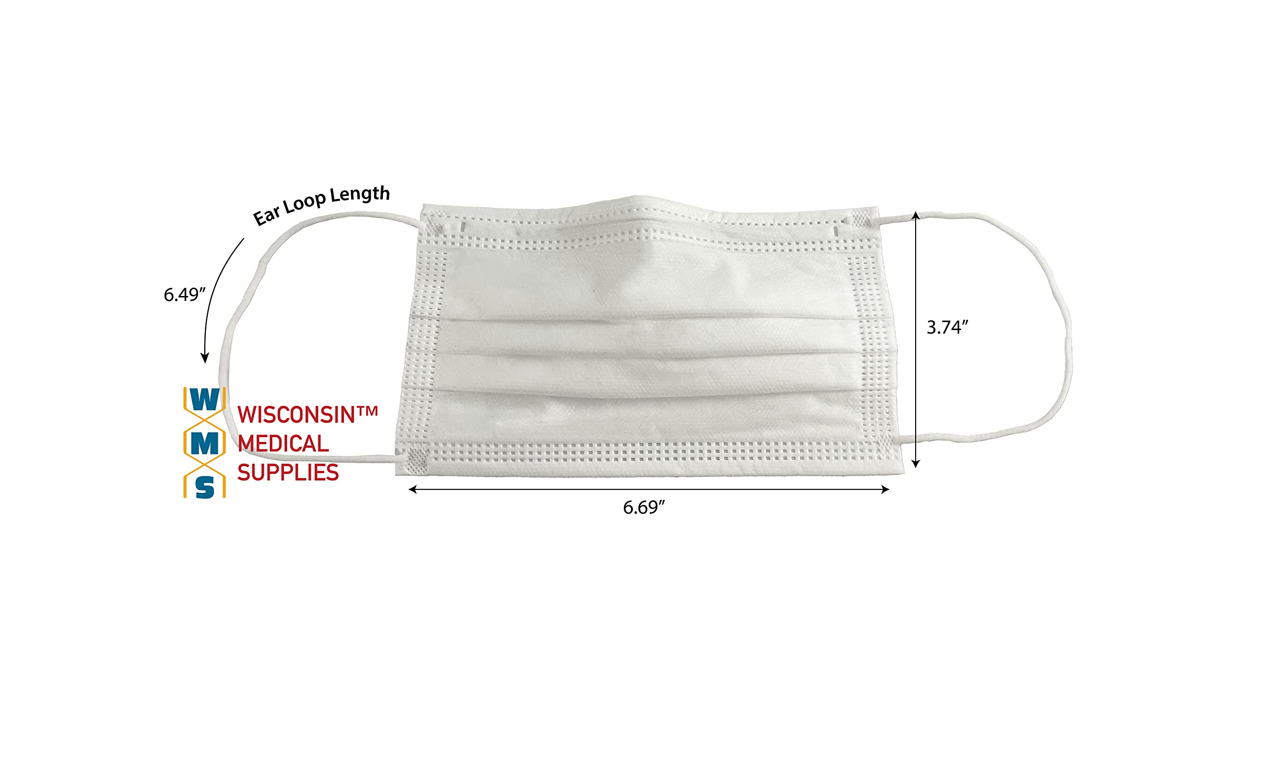 WMS 4-Layer Face Masks - Breathable & Comfortable - Made in USA - Wisconsin Medical Supplies - for Daily Use, Work, and Travel Protection