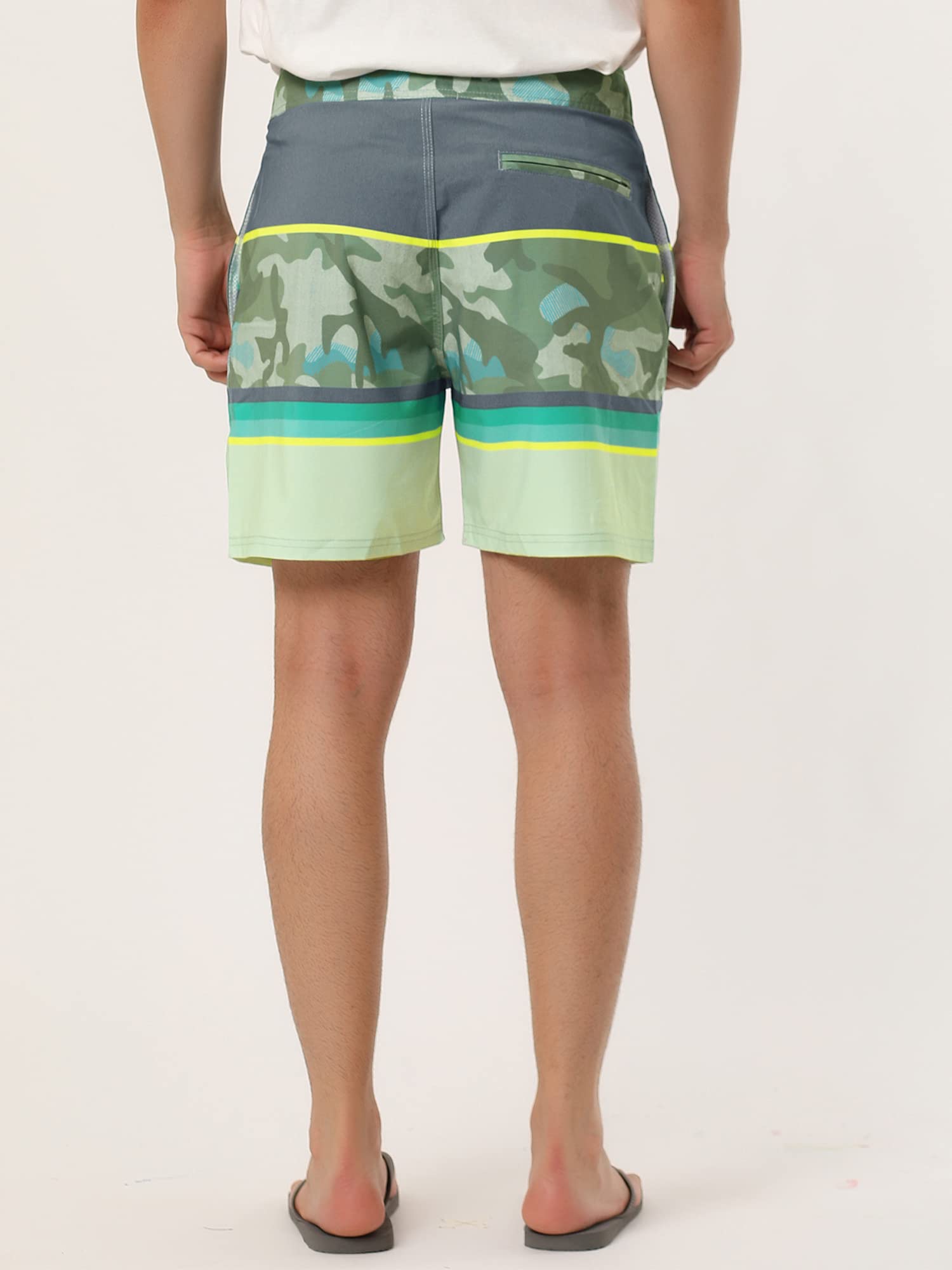 Lars Amadeus Men's Color Block Swim Shorts - Quick Dry Beach Board Shorts with Drawstring Waist | Perfect for Swimming, Surfing, and Summer Vacation