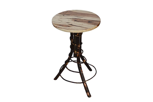 A & L Furniture Hickory Accent Table - Rustic Wood Side Table for Living Room, Bedroom & Entryway - Perfect for Coffee, Books & Home Decor
