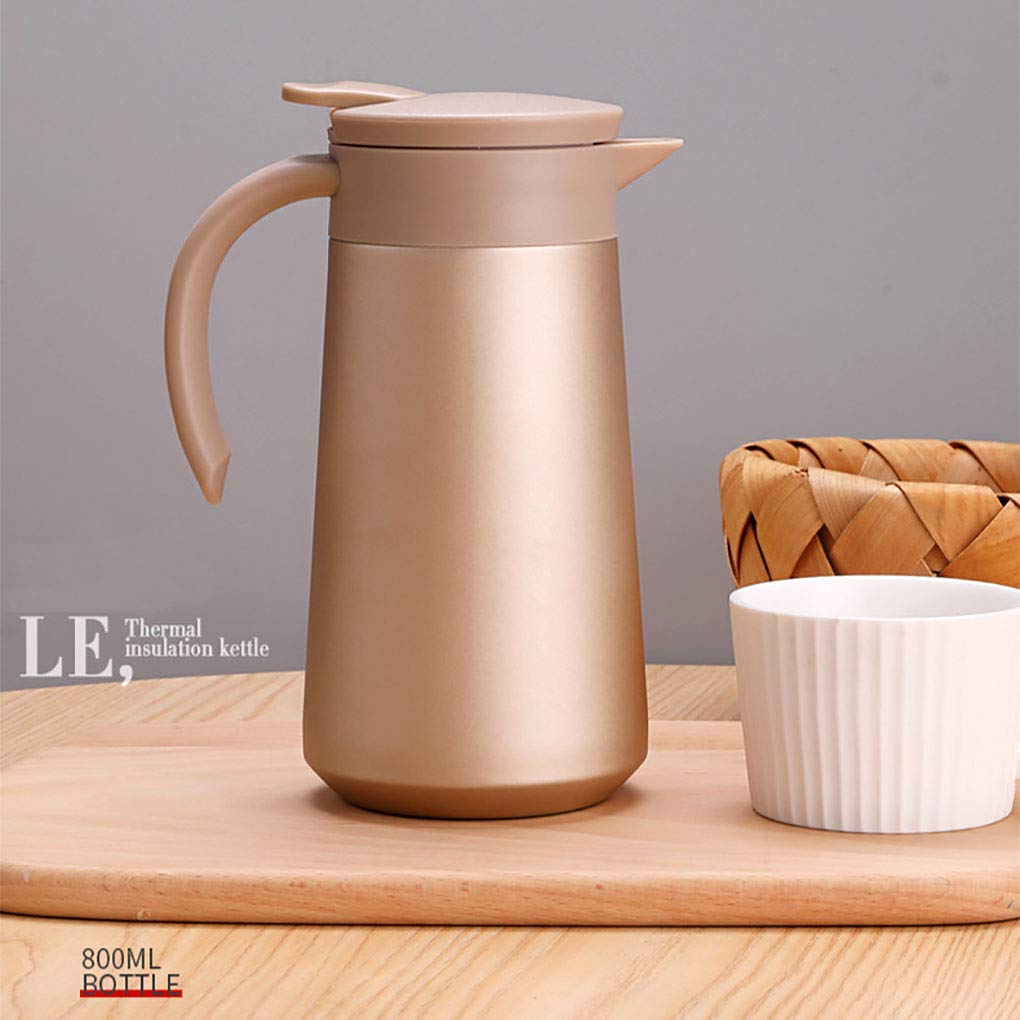 Stainless Steel Thermal Coffee Carafe 27oz - Vacuum Insulated for Tea & Milk - Home & Office Use