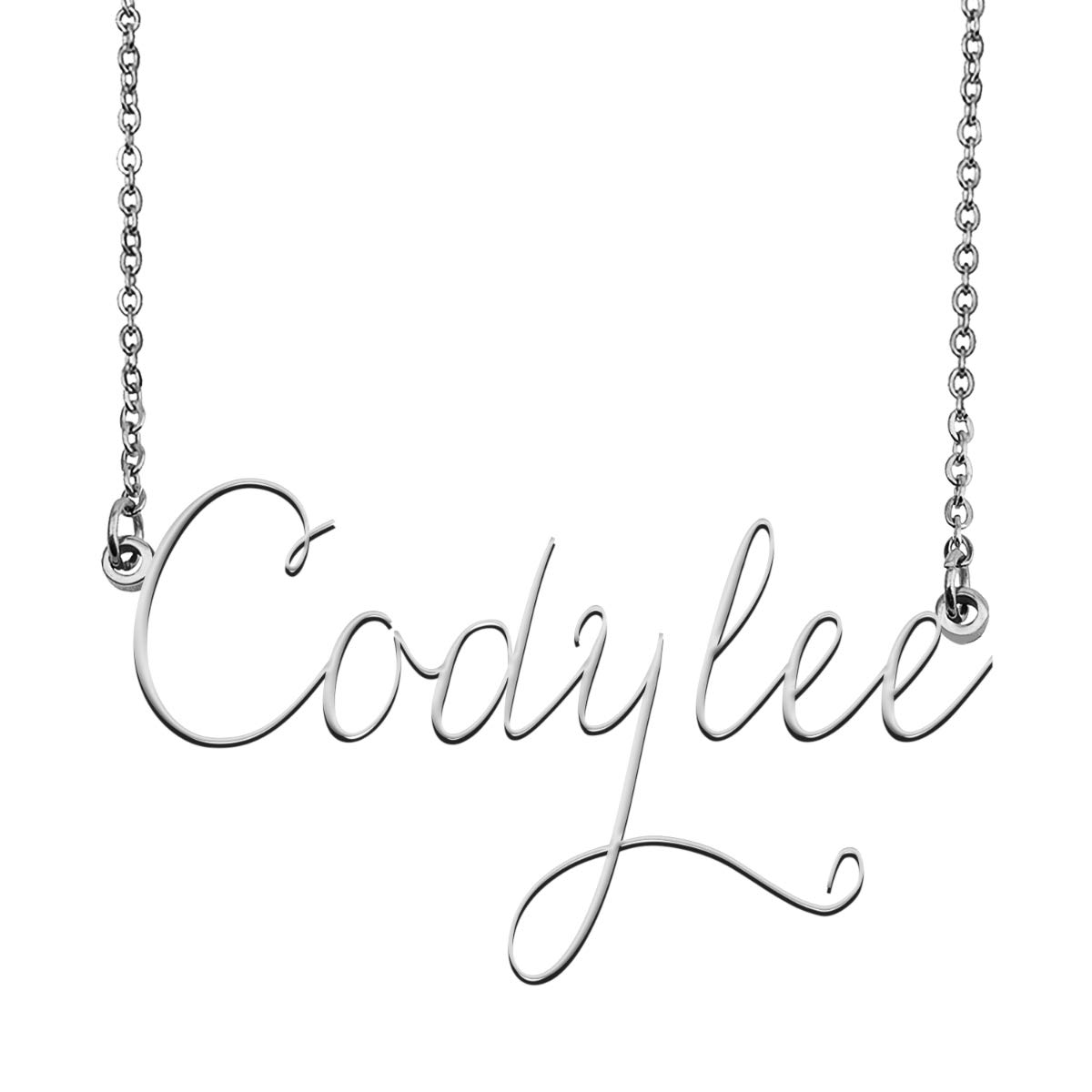 Custom Personalized Name Necklace for Women - Codylee Name Plate Jewelry Gift for Birthday, Anniversary, Valentine's Day | Elegant Layering Necklace for Everyday Wear & Special Occasions