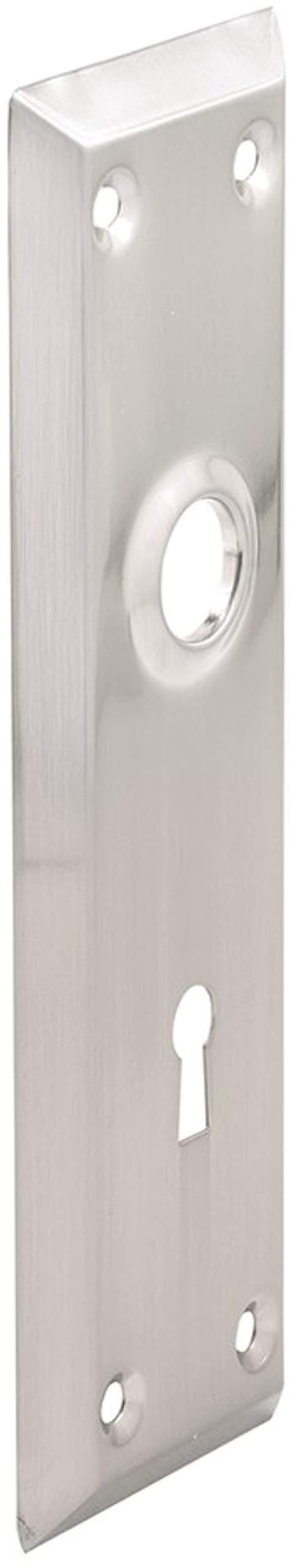 Prime-Line E 2718 Satin Nickel Door Escutcheon Plates (2 Pack) - Perfect for Cabinet & Furniture Hardware Replacement and Home Improvement Projects