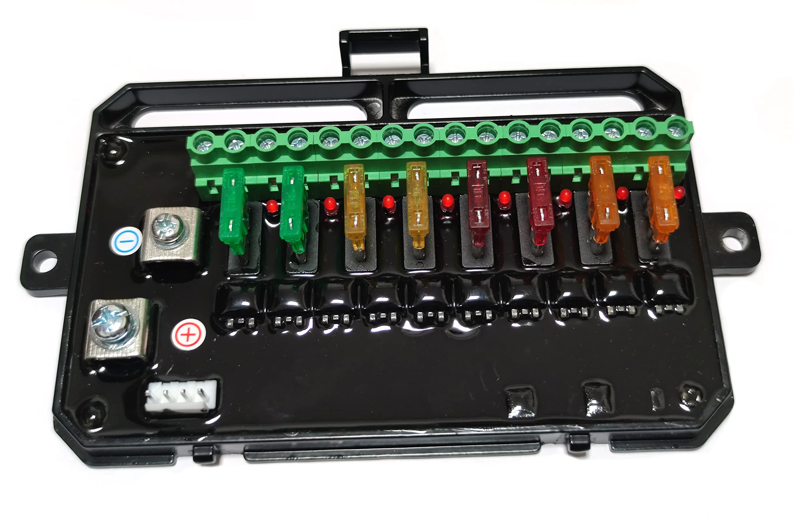 8 Gang Universal Switch Panel GA80 - Circuit Control Relay for Car, Truck, Pickup, Boat & UTV - Dimmable LED Touch Control Panel with Automatic On/Off Function (Green System) - Perfect for Off-Roading, Marine & RV Electrical Systems