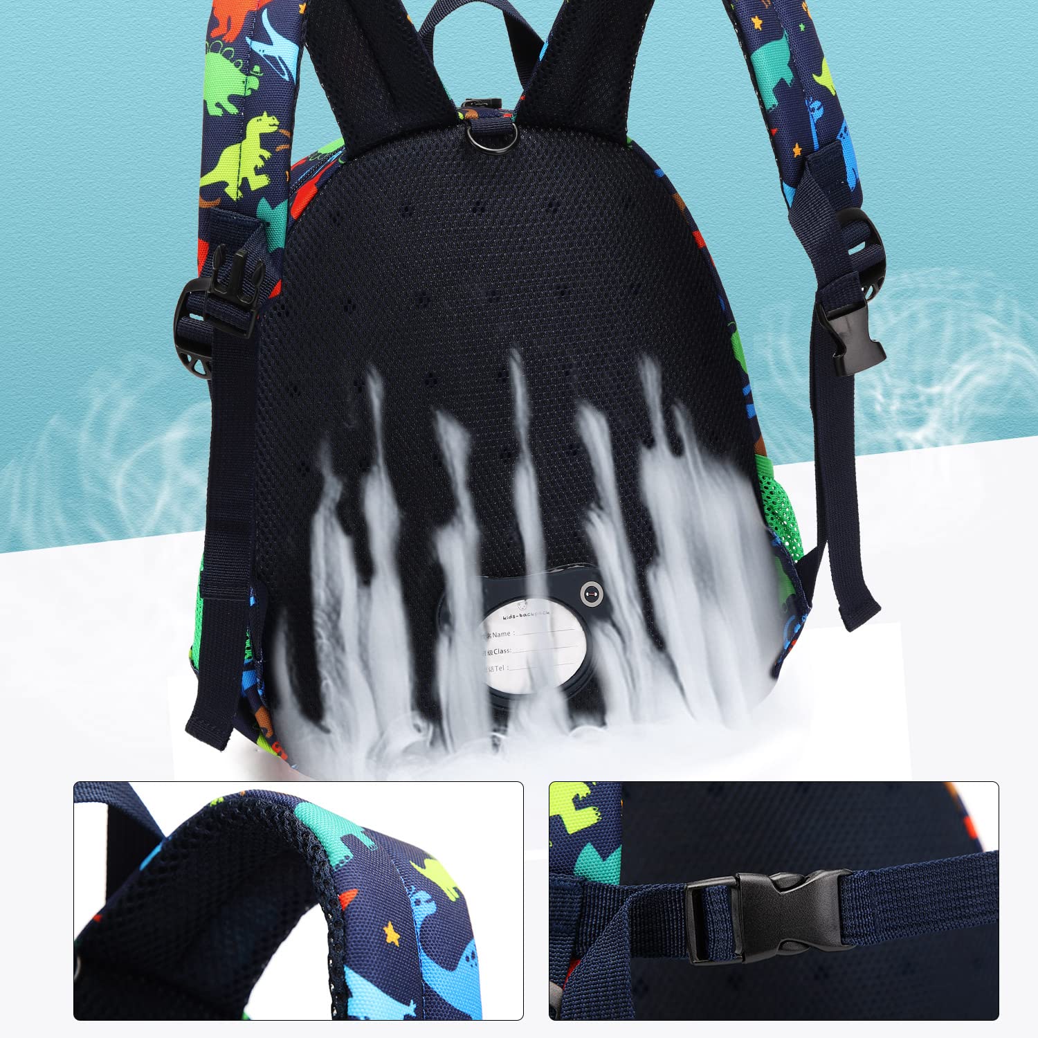 Dinosaur Backpack for Kids - 3D Mechanical Dinosaur Toddler Backpack with Safety Leash, Waterproof Preschool Backpack for Boys & Girls - Perfect for School, Travel, and Outdoor Adventures