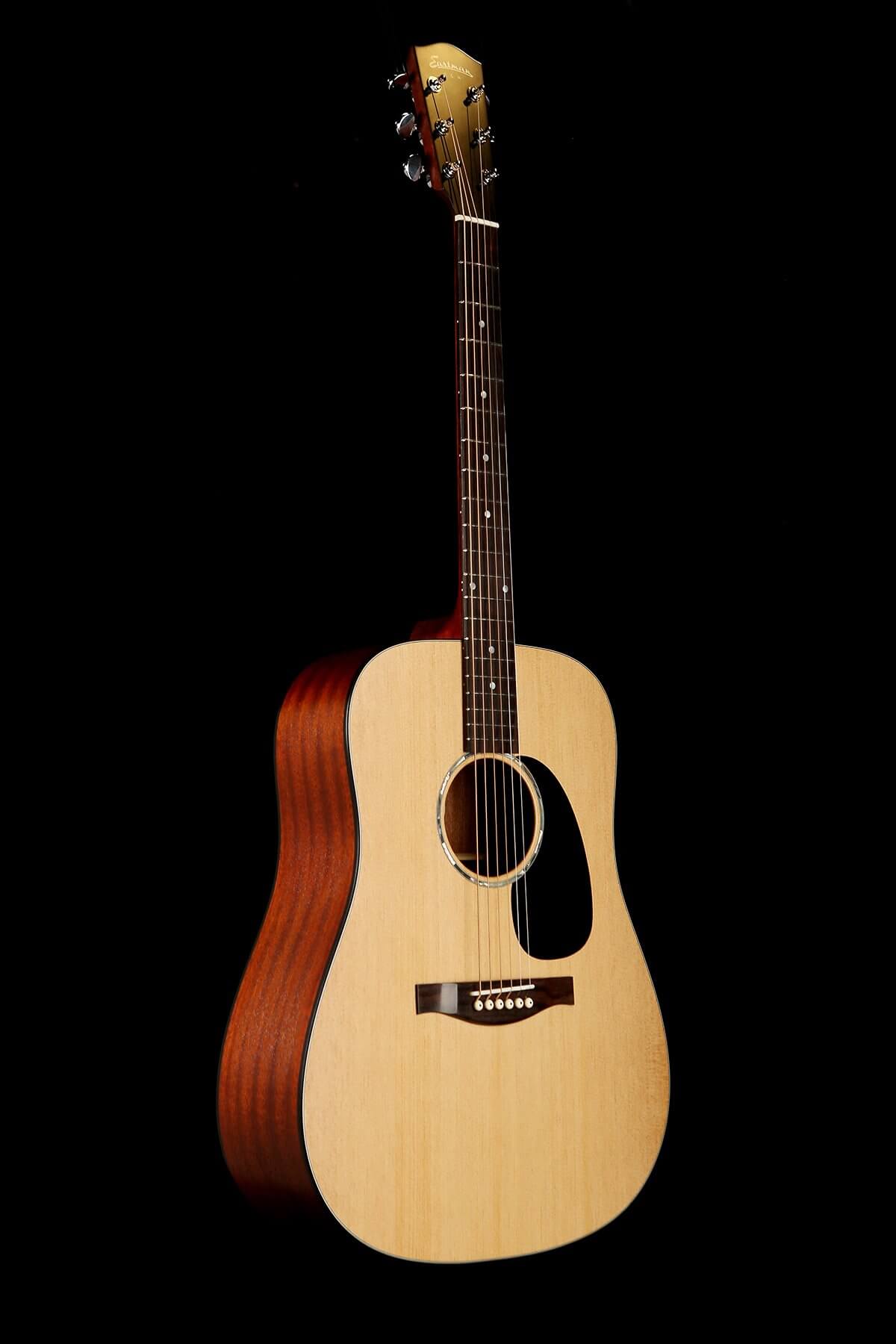 Eastman PCH1-D Dreadnought Acoustic Guitar - Premium Solid Spruce Top & Mahogany Back/Sides for Rich Sound - Perfect for Beginners, Camping, Live Performances & Home Practice